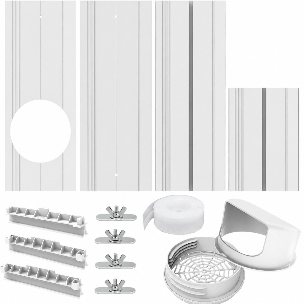 AKSCYZM - Portable Air Conditioner Window Vent Kit with 2-in-1 Coupler Fits 5.0 in 5.9 in Exhaus...