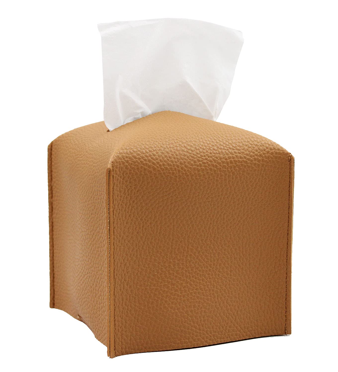Aoibox  Modern Square PU Leather Tissue Box Cover Organizer Holder for Bathroom Vanity Countertop Desk and Car 9x6x0 5