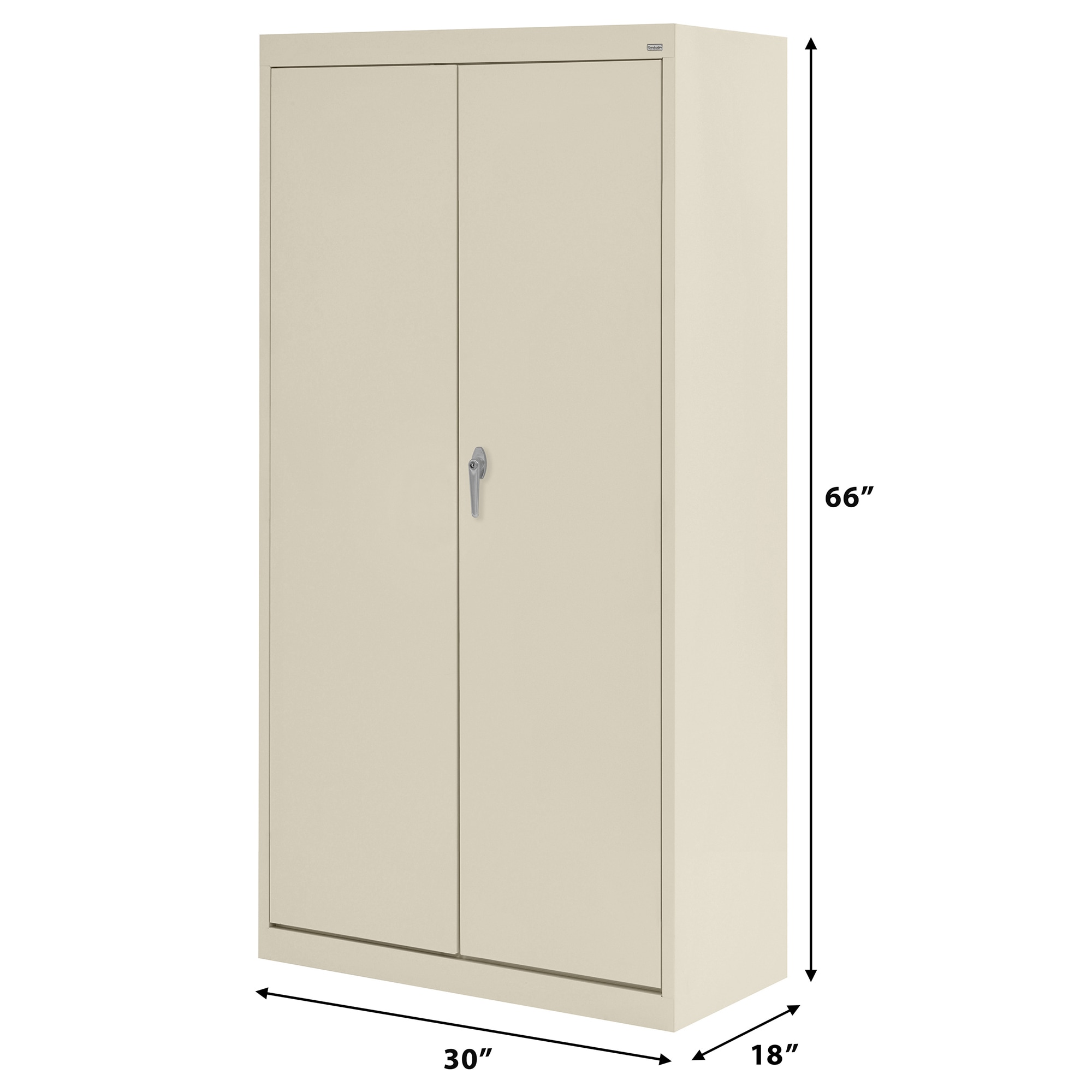 Putty Steel Lockable Freestanding Office Storage Cabinet