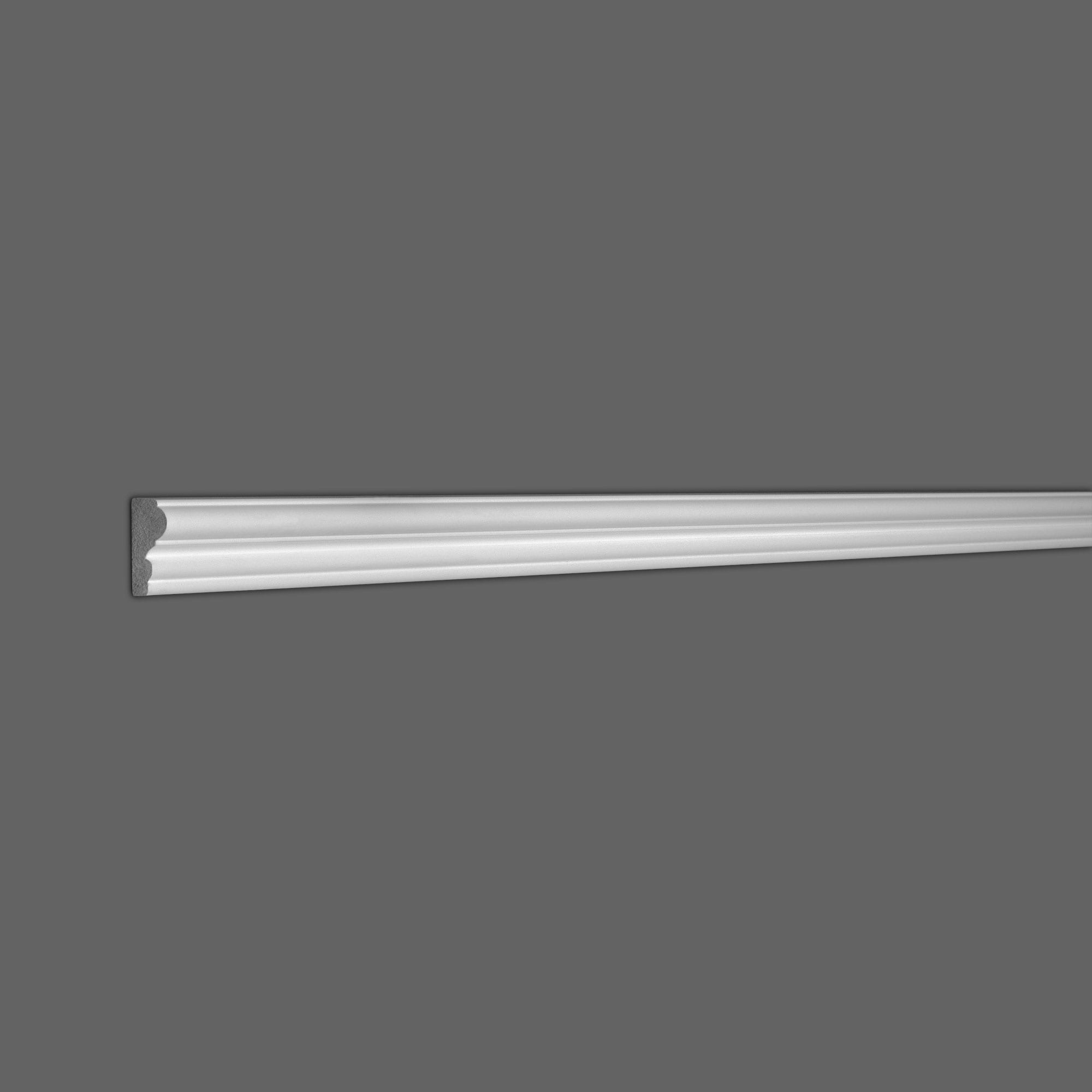 1-5/8 in x 1/2 in x 96 in Plain Recycled Polystyrene Panel Moulding Pro Pack 64 LF (Set of 8)