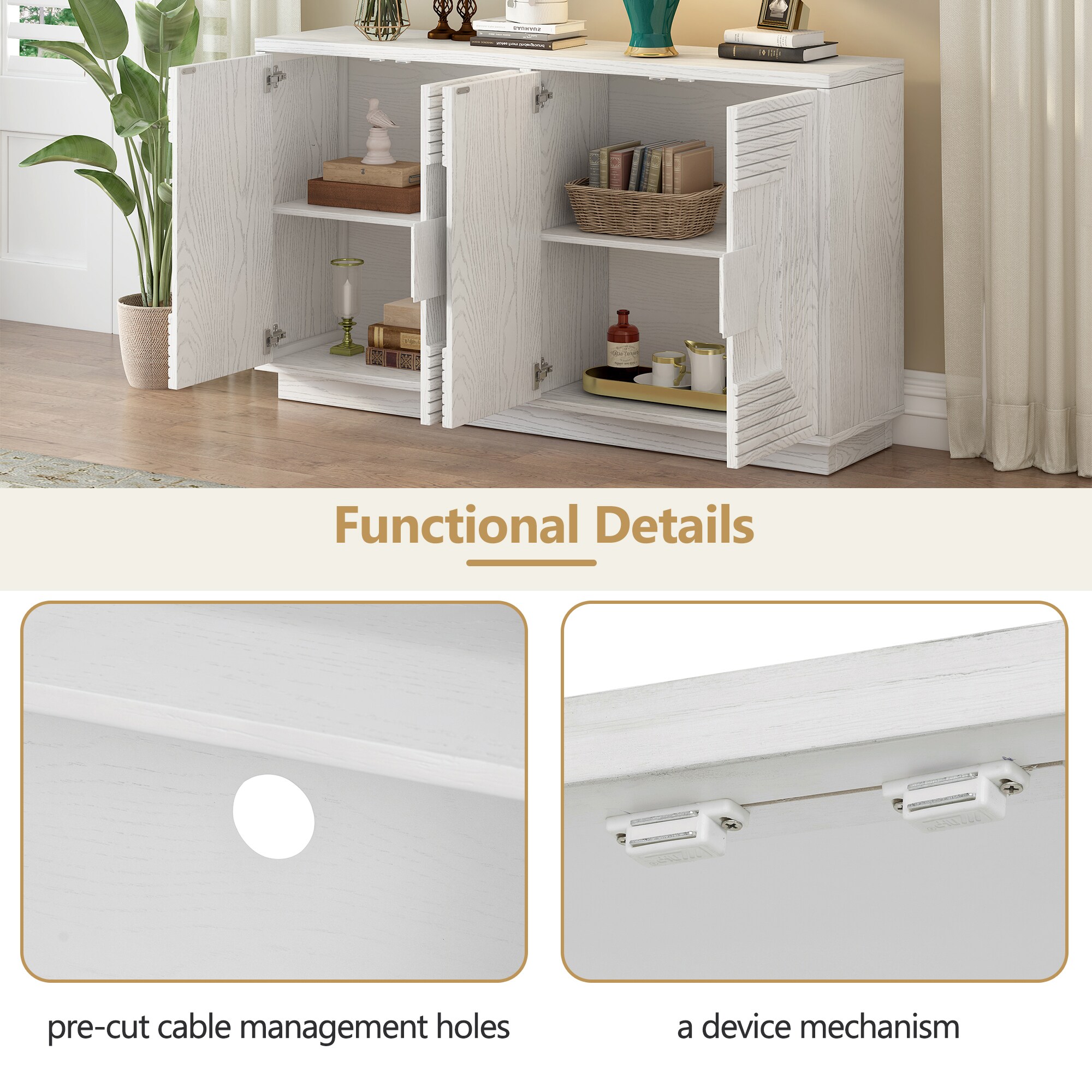 SINOFURN SYA330156WT Dining-Kitchen-Storarge - View #5