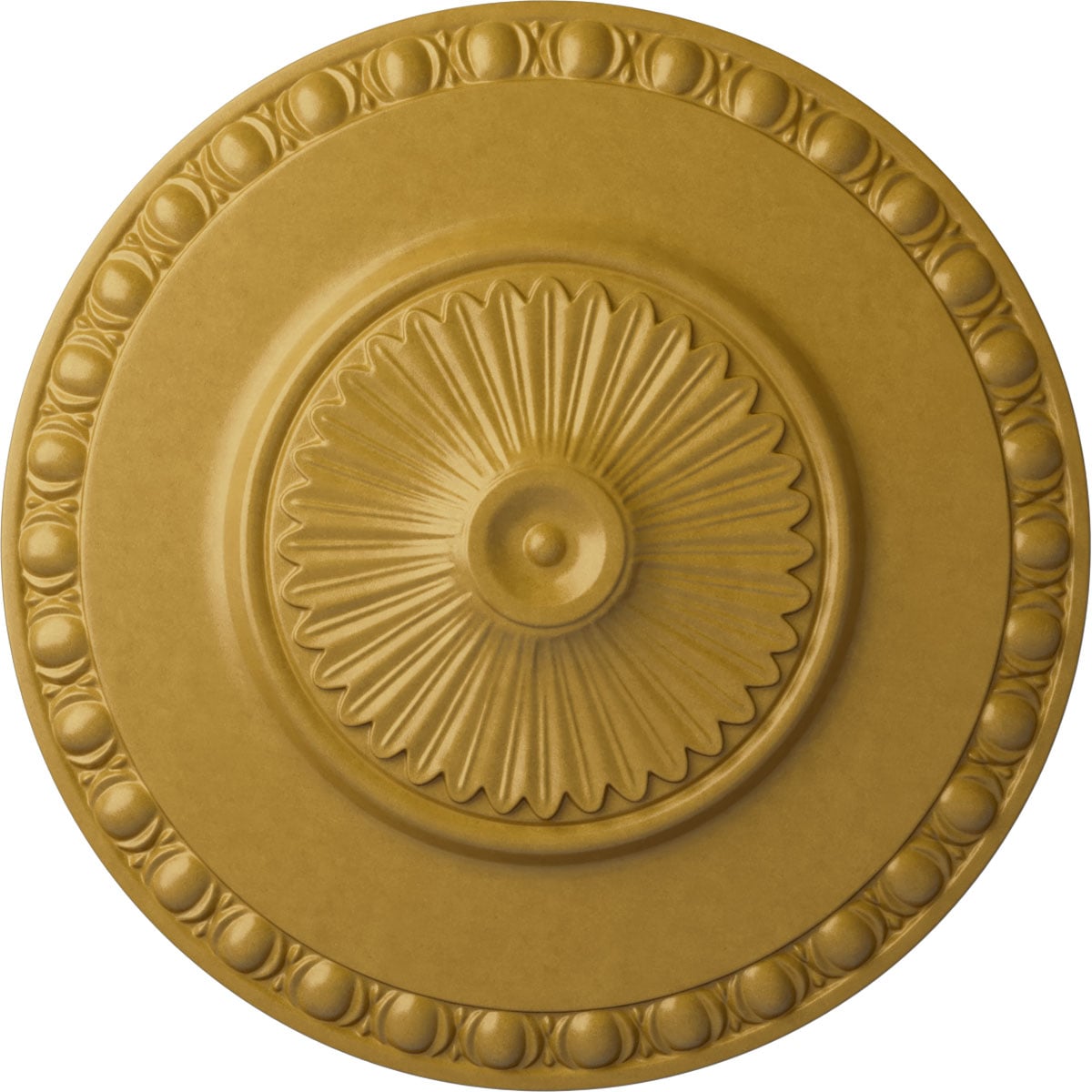 Ekena Millwork CM23LYIGS Lyon 23.5-in W x 23.5-in L Painted Iridescent Gold Polyurethane Whole Ceiling Medallion