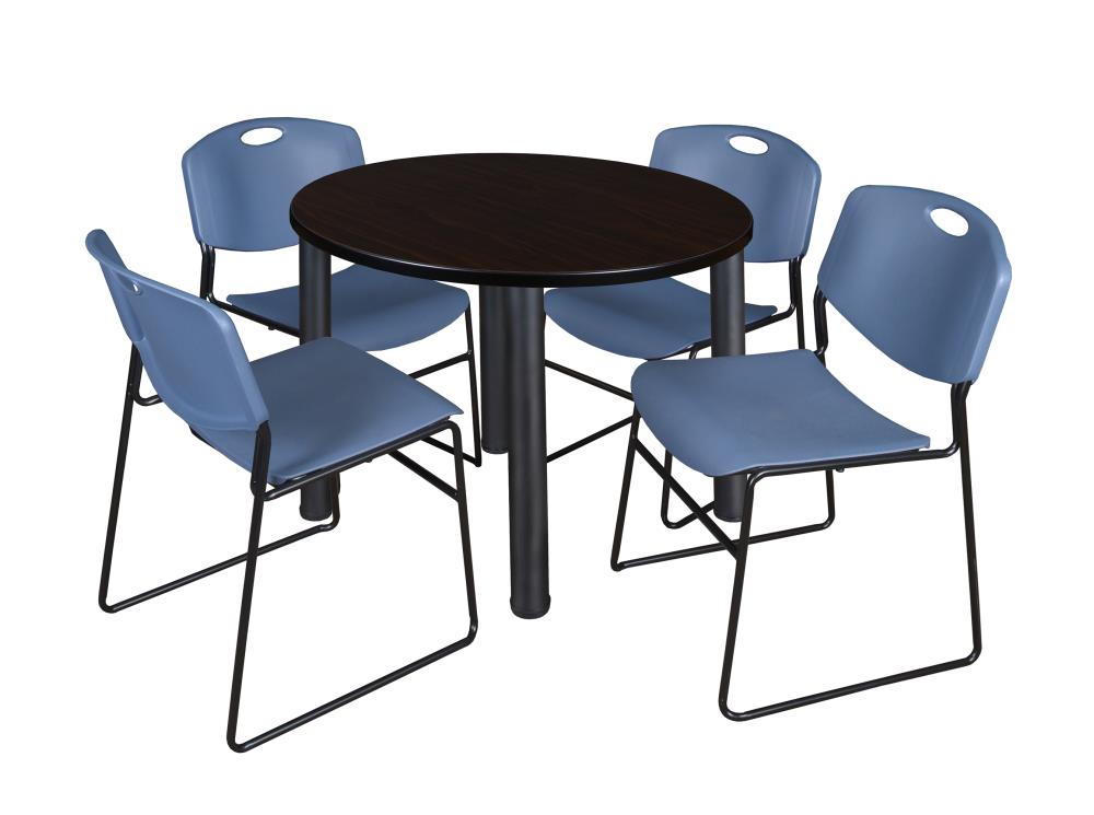 Regency TB36RNDMWBPBK44BE Breakroom Brown 4-Person Training Table (36-in W x 29-in H)