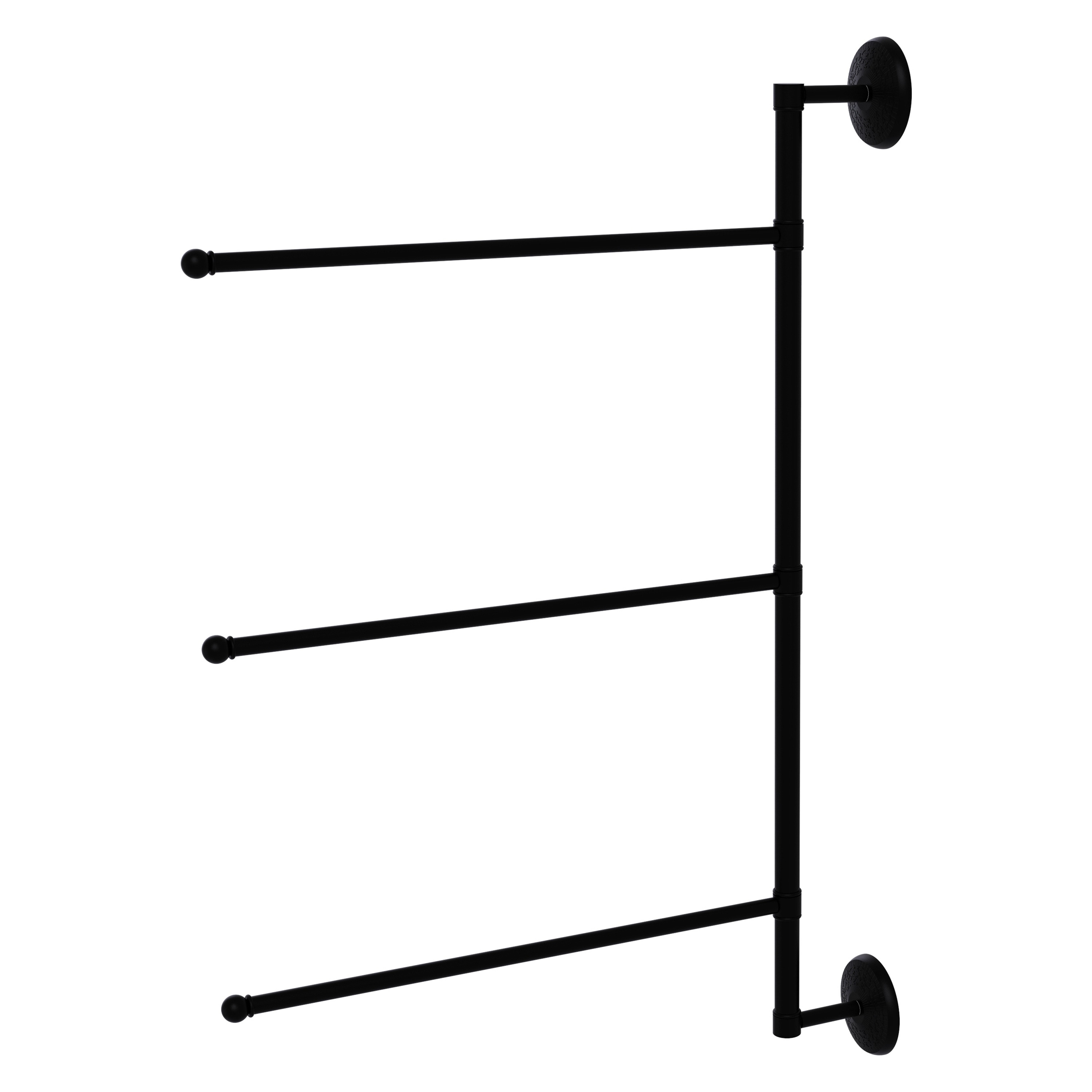 Allied Brass PMC-27/3/16/28-BKM Prestige Monte Carlo 28-in Matte Black Wall mount Single Towel Bar