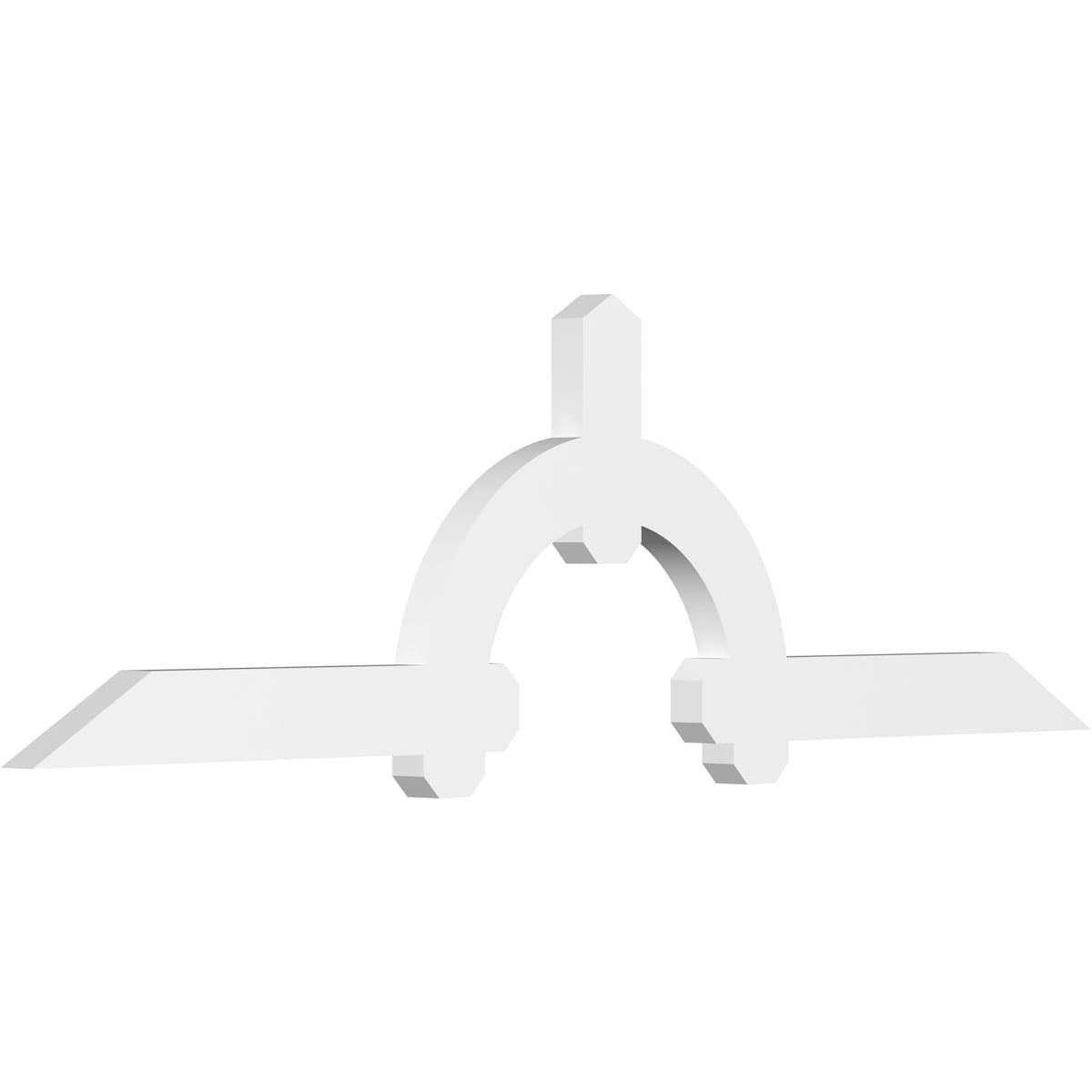 Ekena Millwork GBP072X21X0204ERI00 Ericson White PVC Gable bracket