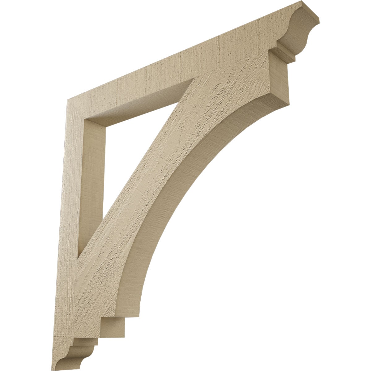 Ekena Millwork 2120395 Imperial Rough Cedar Woodgrain TimberThane 3-1/2-in x 32-in x 32-in Brown Urethane Standard bracket