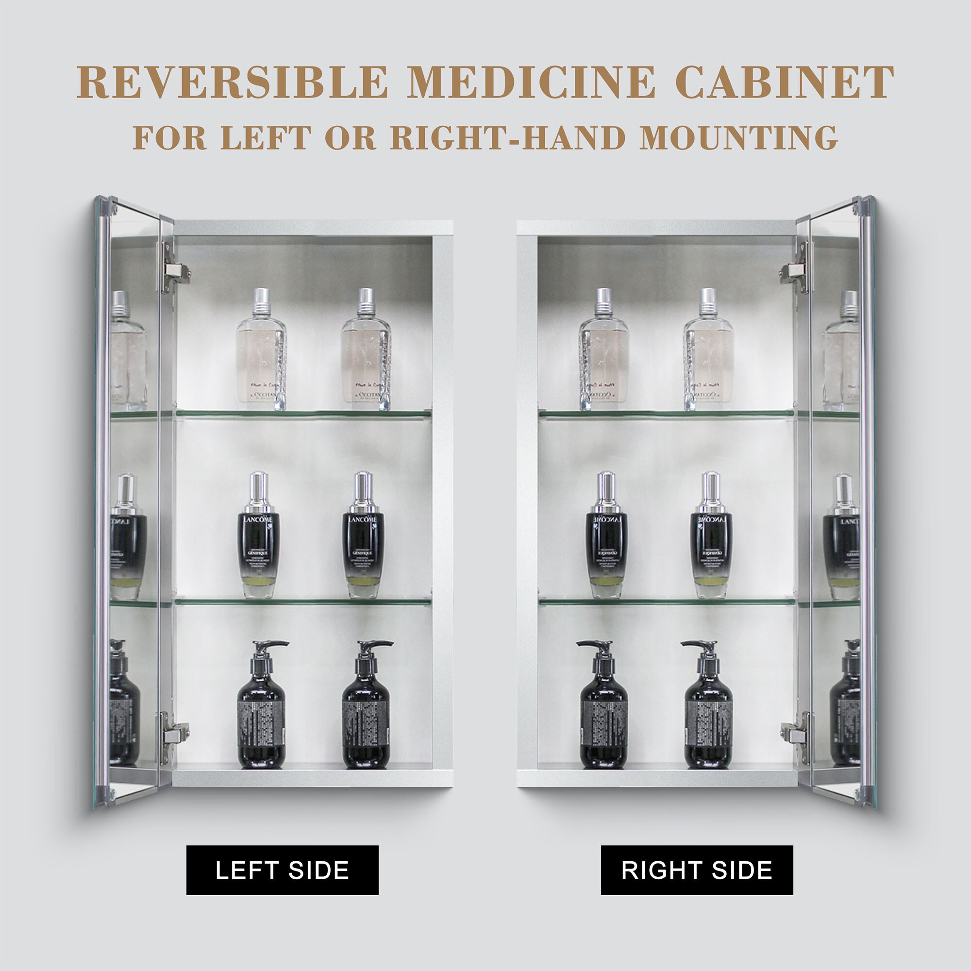 WELLFOR GIJ-MED04-1526SL Bathroom-Medicine-Cabinets - View #4