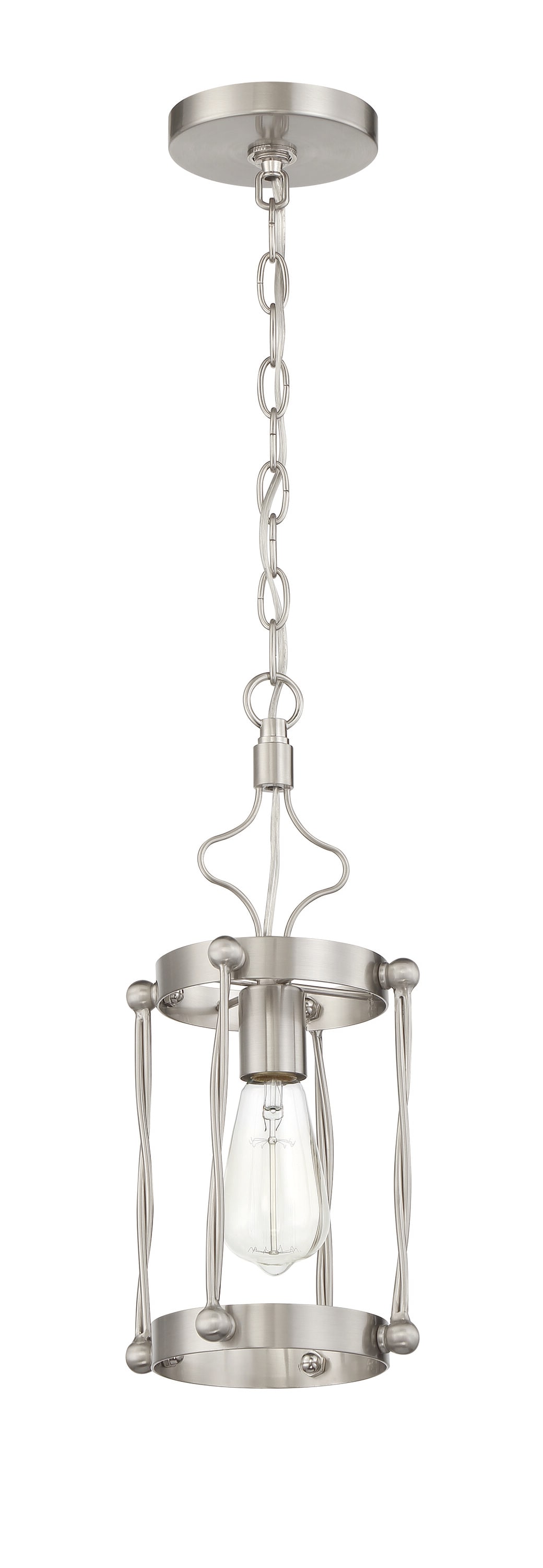 Jolenne Brushed Polished Nickel Mini Pendant Light