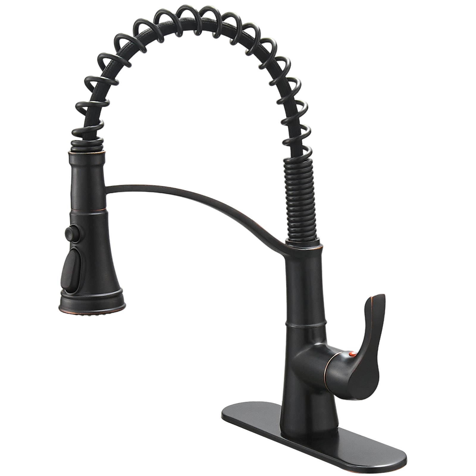 BWE A-94556-ORB A-94556 Single-Handle Kitchen Faucet Oil Rubbed Bronze Single Handle Deck-mount Pull-down Kitchen Faucet with Sprayer ( Deck Plate Included )