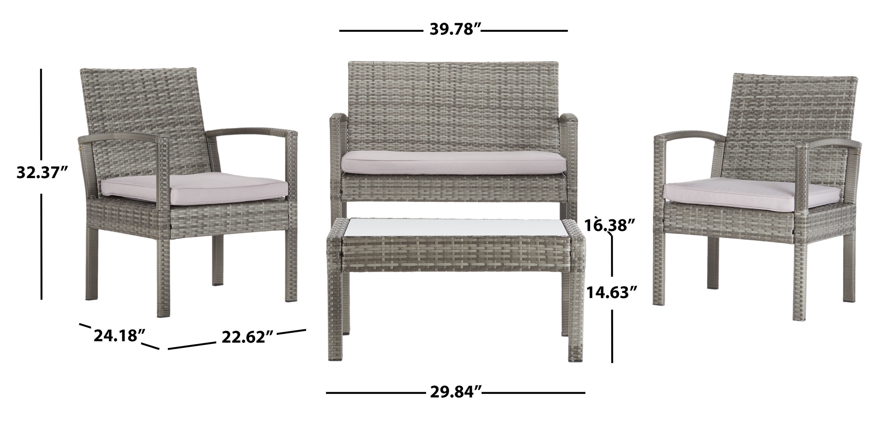 Safavieh PAT7507B Patio-Conversation-Sets - View #5