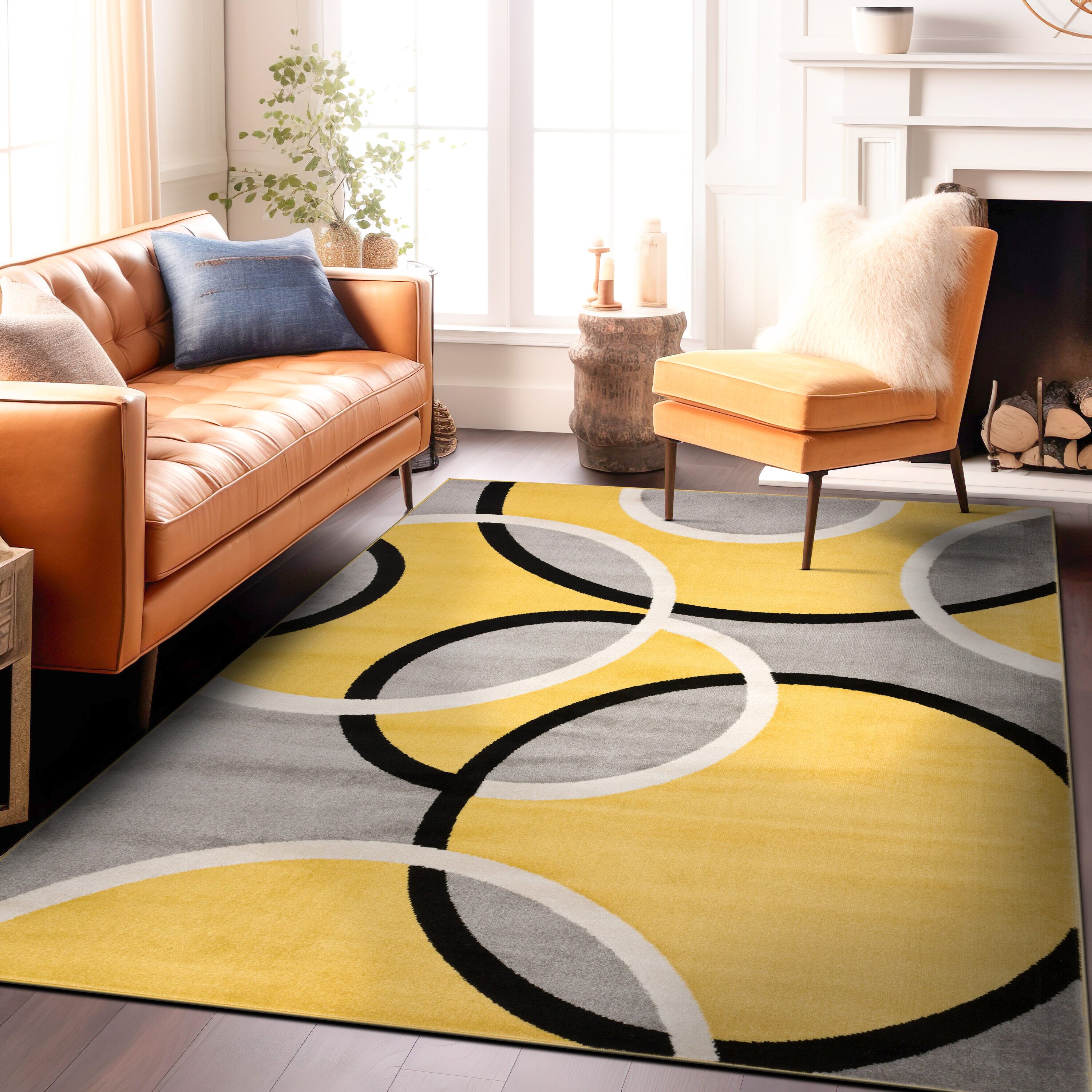 World Rug Gallery 368YELLOW8X12 rugs - View #3