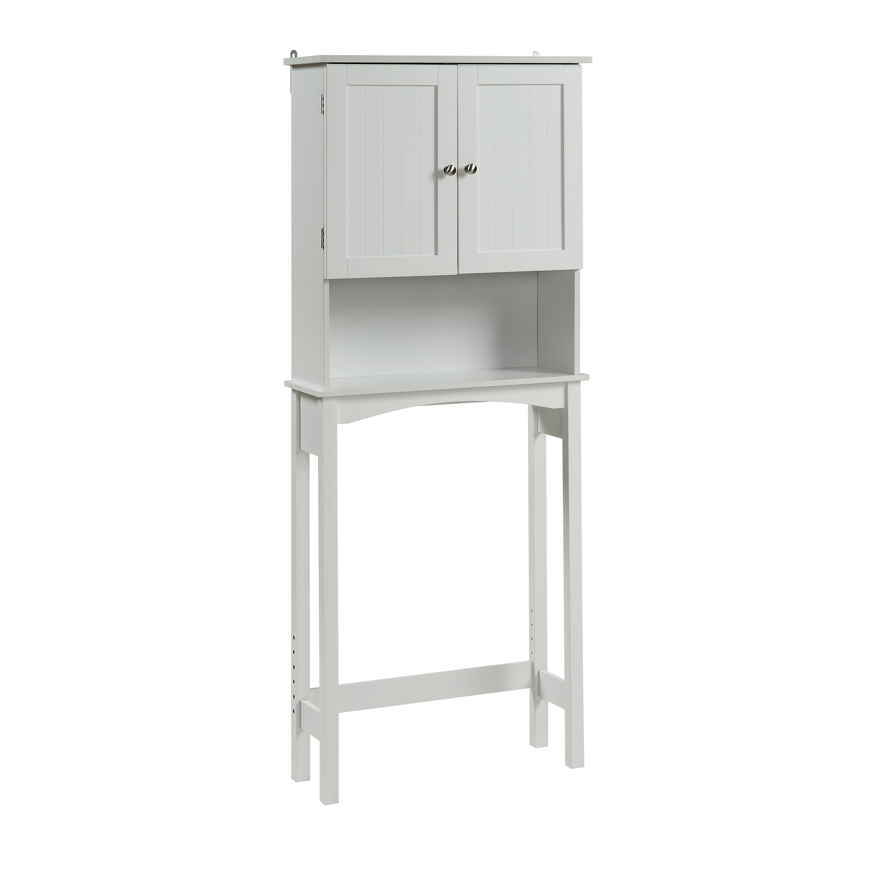 Bathroom Freestanding Storage Cabinet with Shelves Over Toilet, White -  ModernLuxe