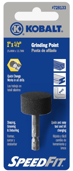 Kobalt 0102220 1-in x 1/2-in Cylindrical Grinding Stone