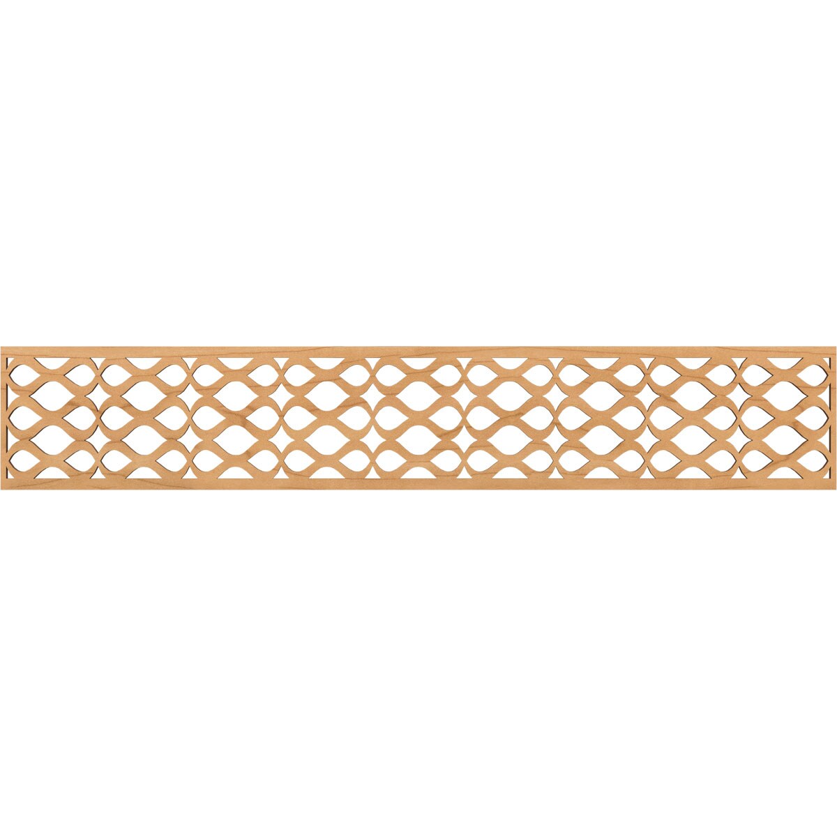 Ekena Millwork MLDA08X46SMRMA Somerset Fretwork Flat Trim 8-in x 3.89-ft Maple Brown Unfinished 2156866 Pierced Wall Panel Moulding