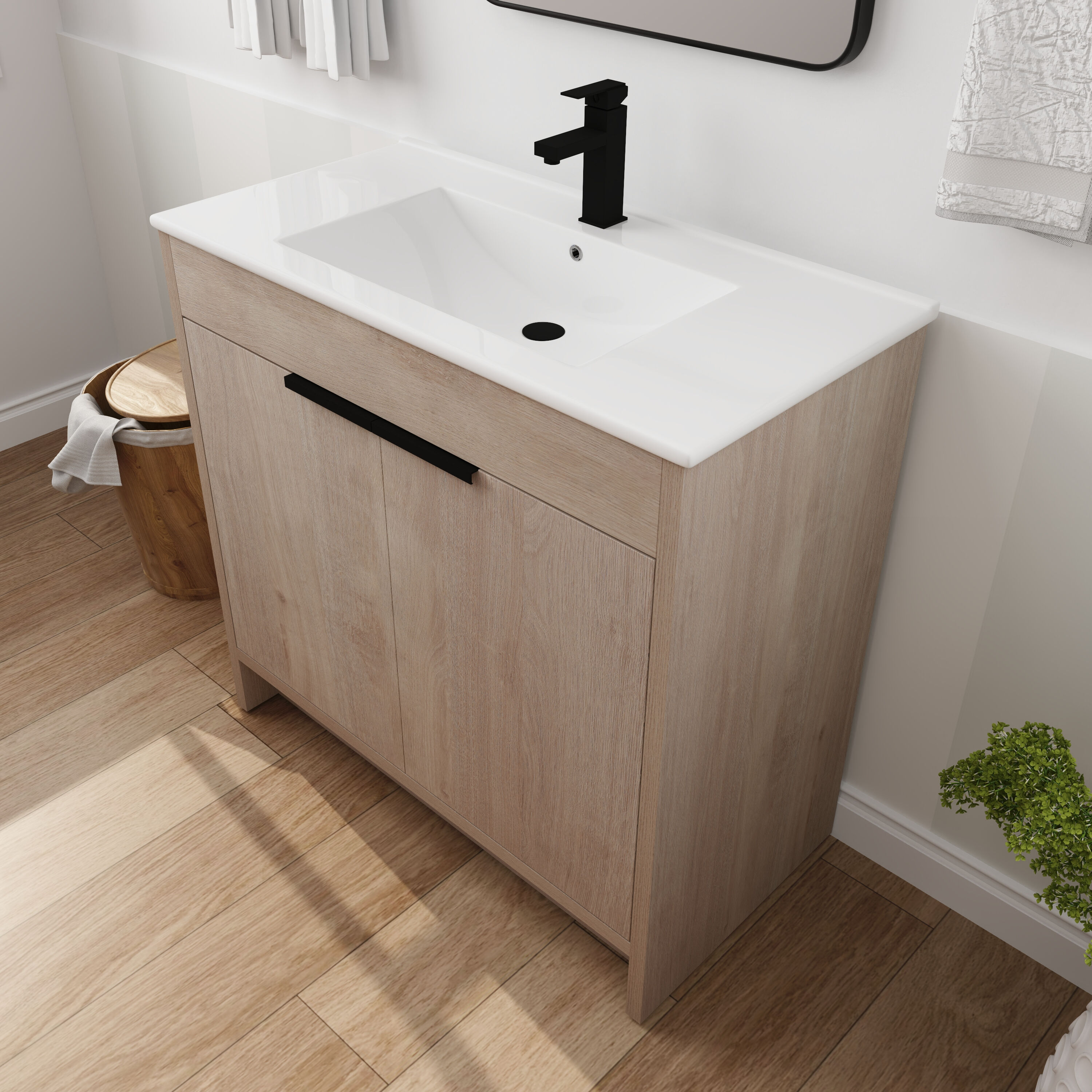Forclover QNM-0836-CAW Bath-Vanity-Combo - View #3