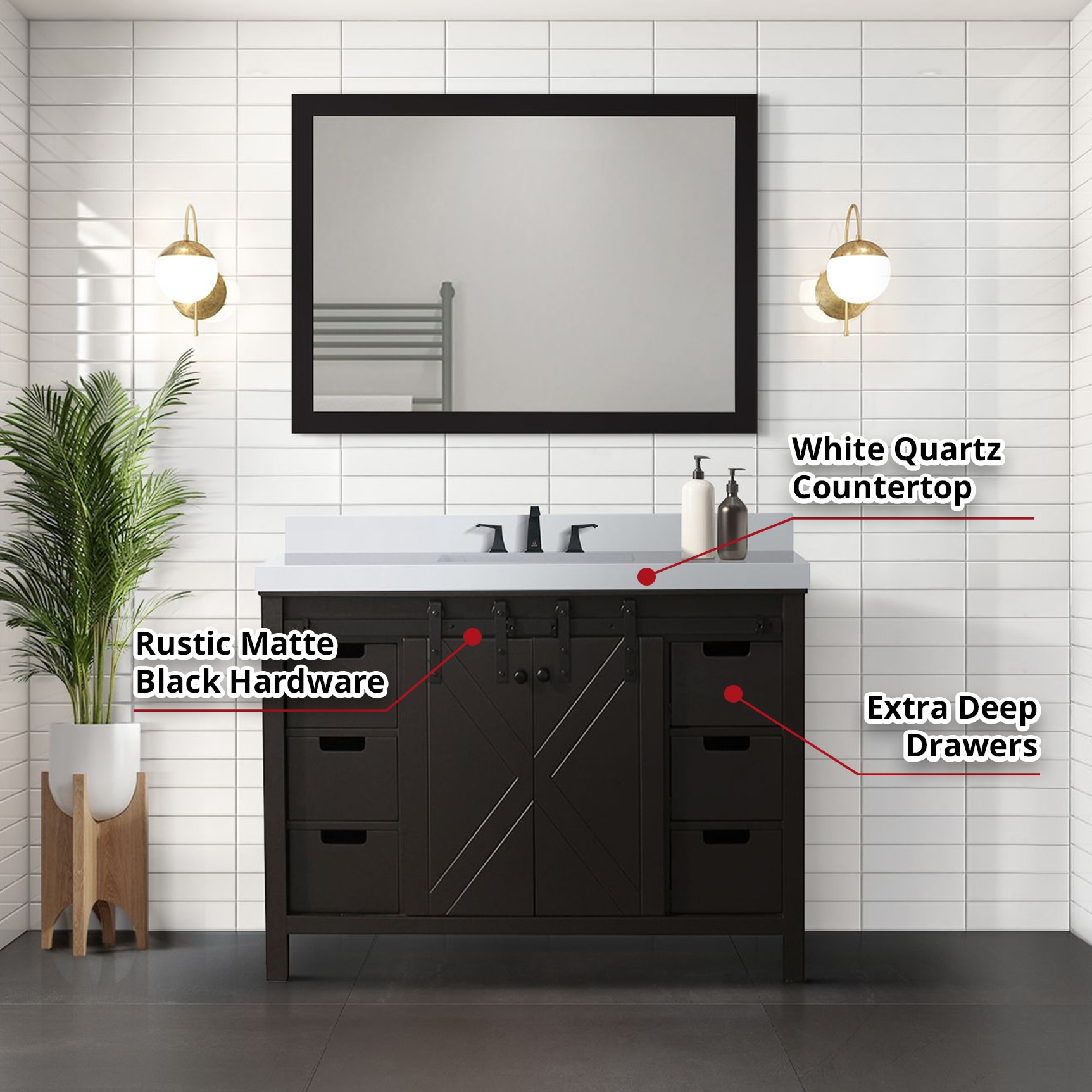 Lexora LM342248SCCSM44F Bath-Vanity-Combo - View #8