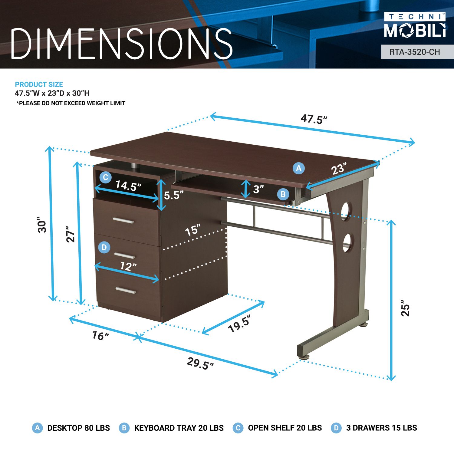 JASMODER RTA-3520-CH36 desks - View #5