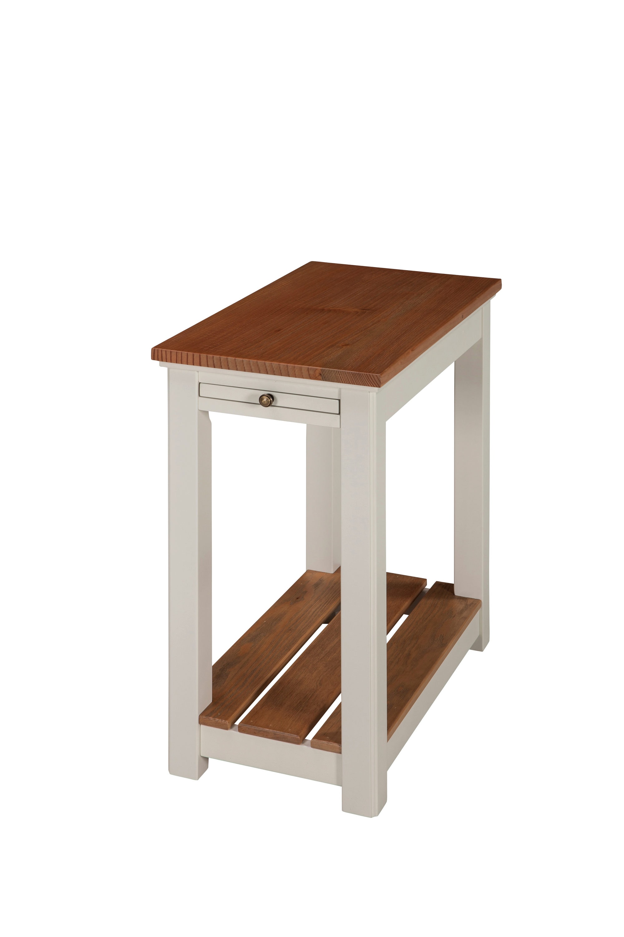 Alaterre Furniture ASVA13IVW Savannah 12-in W x 24-in H Wood End Table Assembly Required