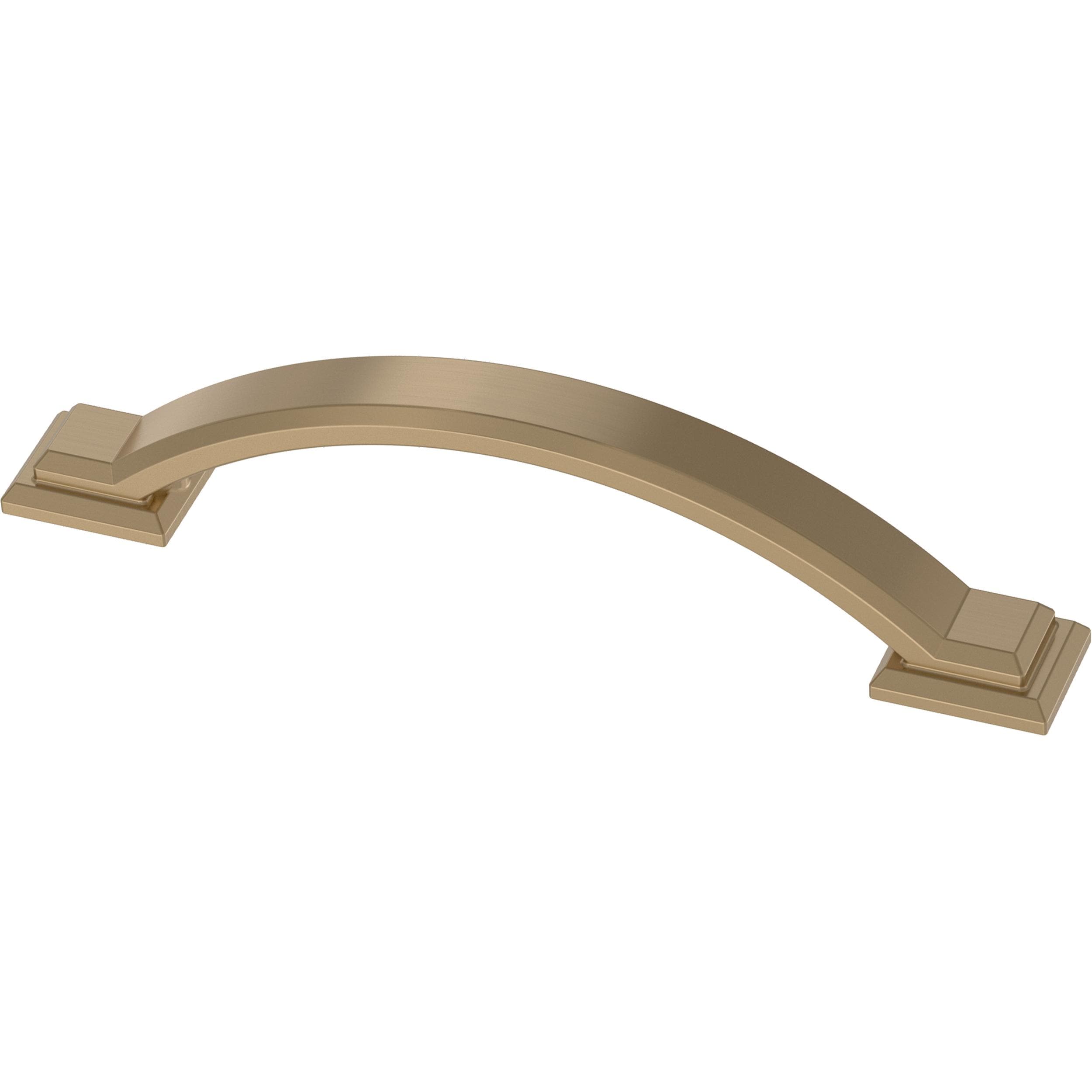 allen + roth P43804W-CZ-C Eugene 3-3/4-in , 96mm Center to Center Champagne Bronze Cylindrical Bar