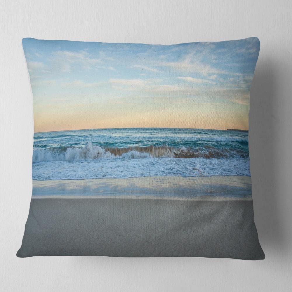 Designart CU10249-16-16 16-in x 16-in Blue Indoor Decorative Pillow