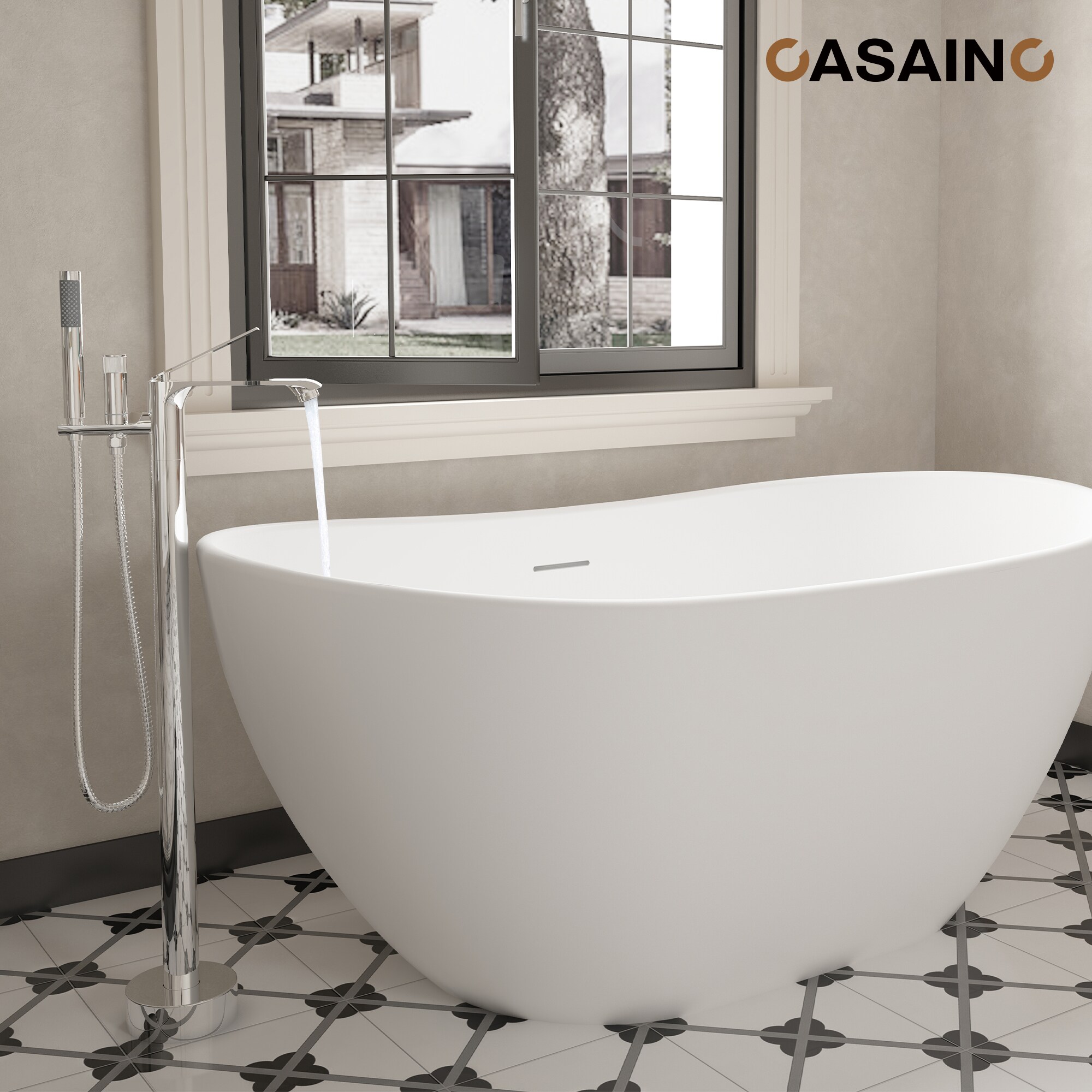CASAINC TC12-ORB Roman-Tub-Faucets - View #3