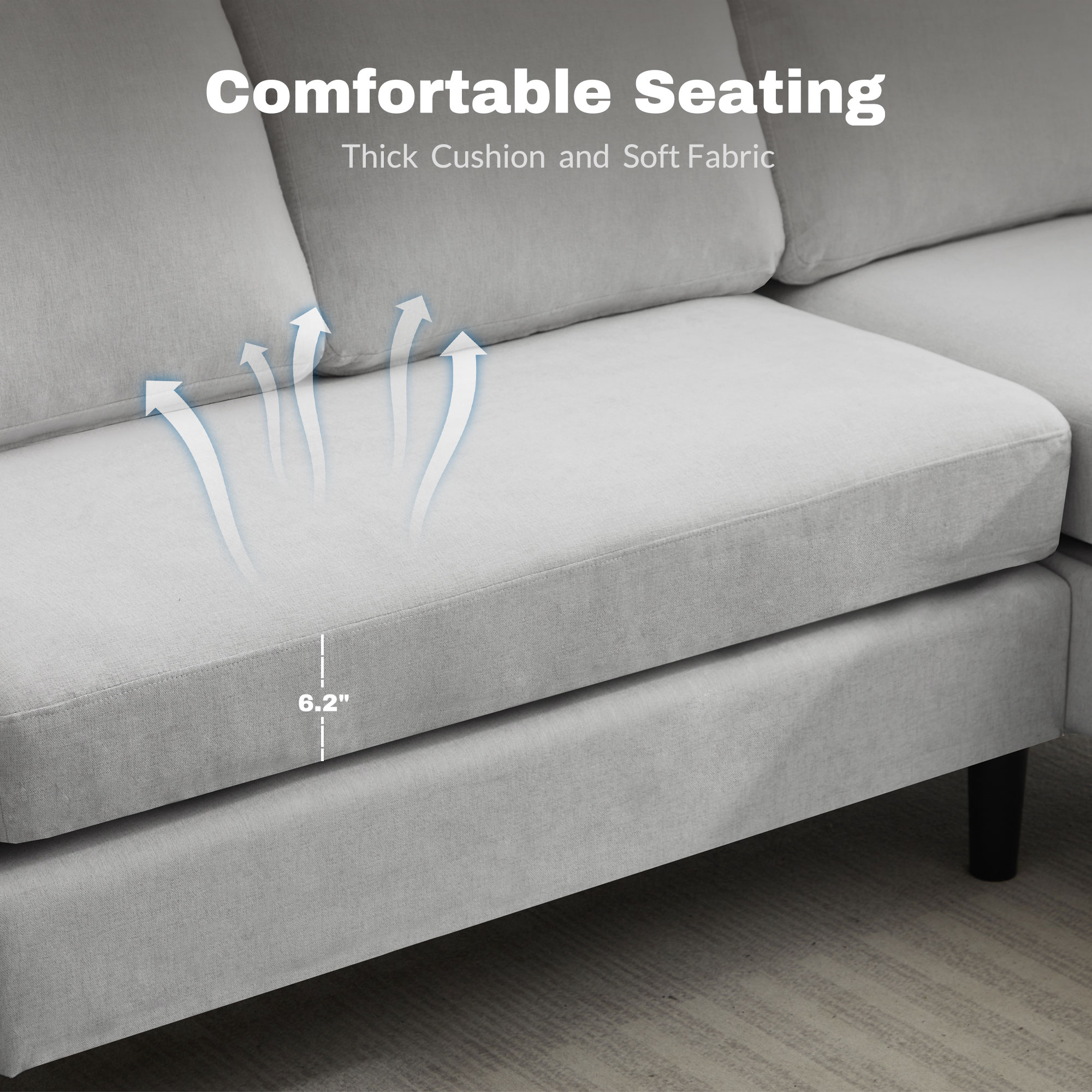 VOUA SAF-MSLD2-BE Sofas-Loveseats - View #4