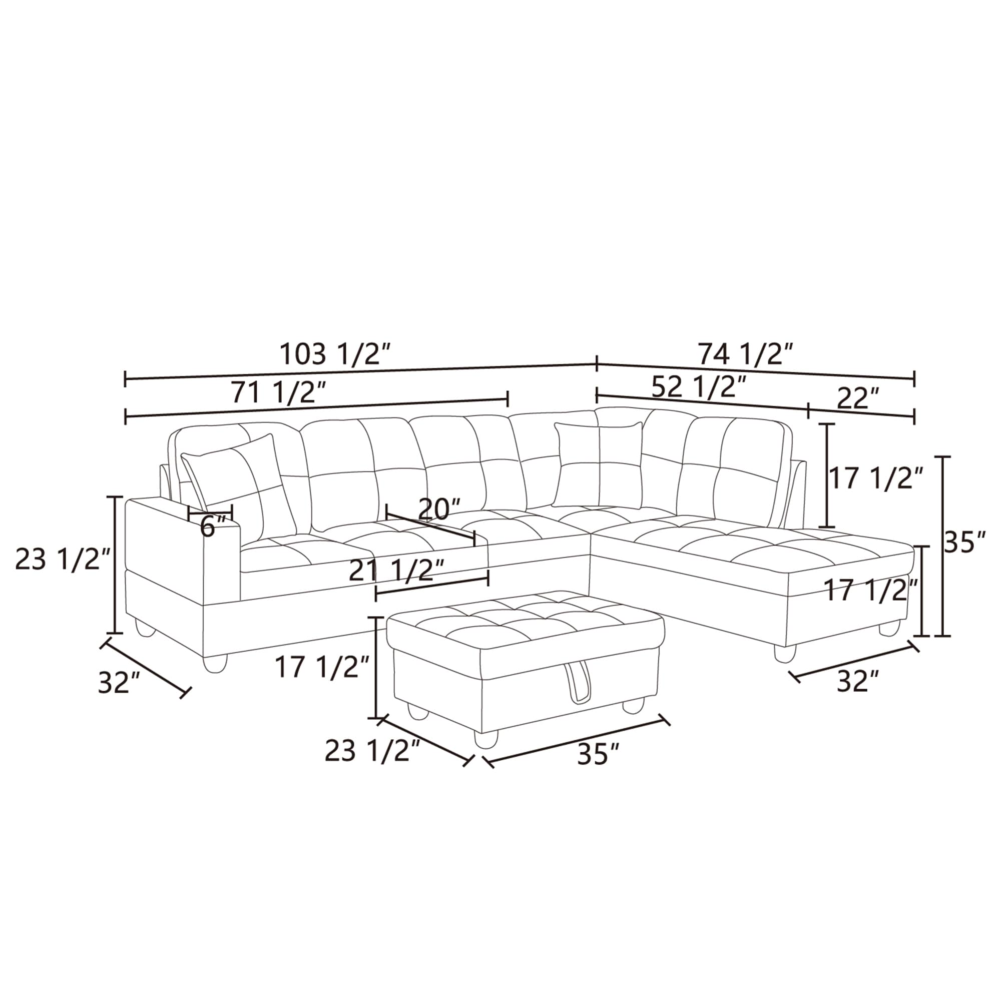 Siavonce XHF121B Sofas-Loveseats - View #5