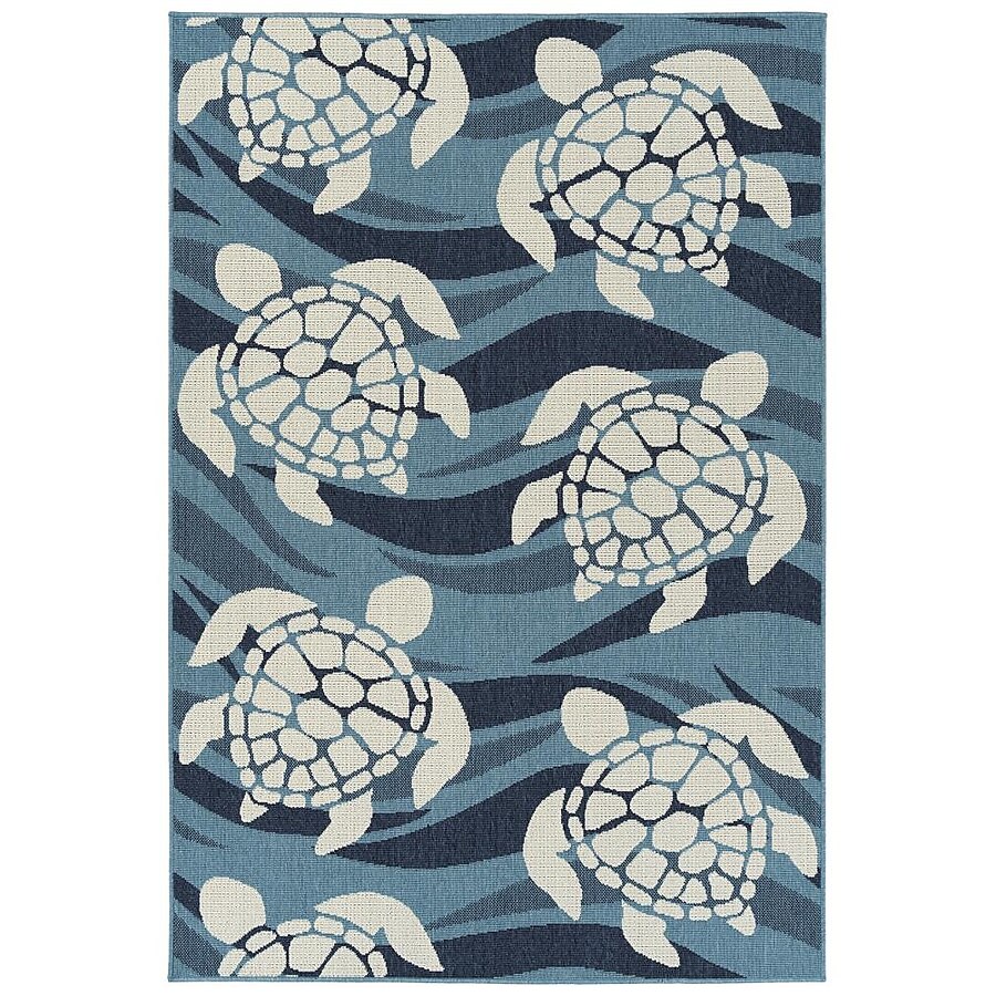 Kaleen Amalie 2 x 8 Navy Indoor/Outdoor Coastal Runner Kaleen Amalie 2 x 8 Navy Indoor/Outdoor Coastal Runner