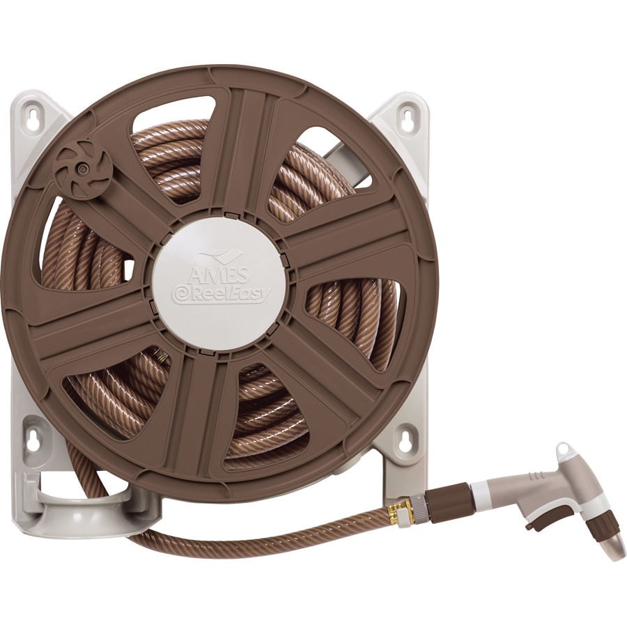 AMES Plastic Wall-mount Hose Reel in the Garden Hose Reels department at