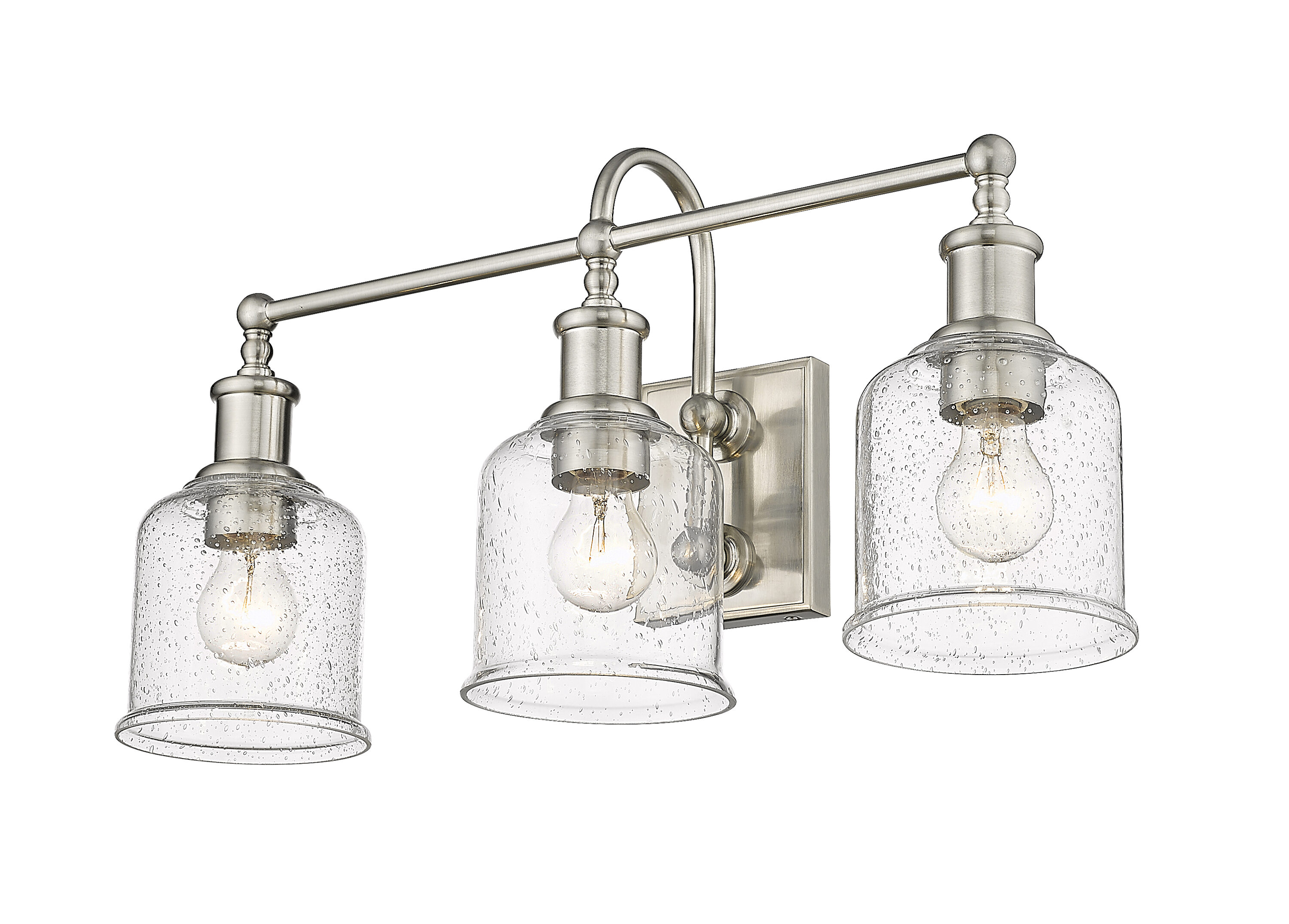 Z-Lite 734-3V-BN Bryant 24-in 3 -Light Brushed Nickel Industrial Vanity light