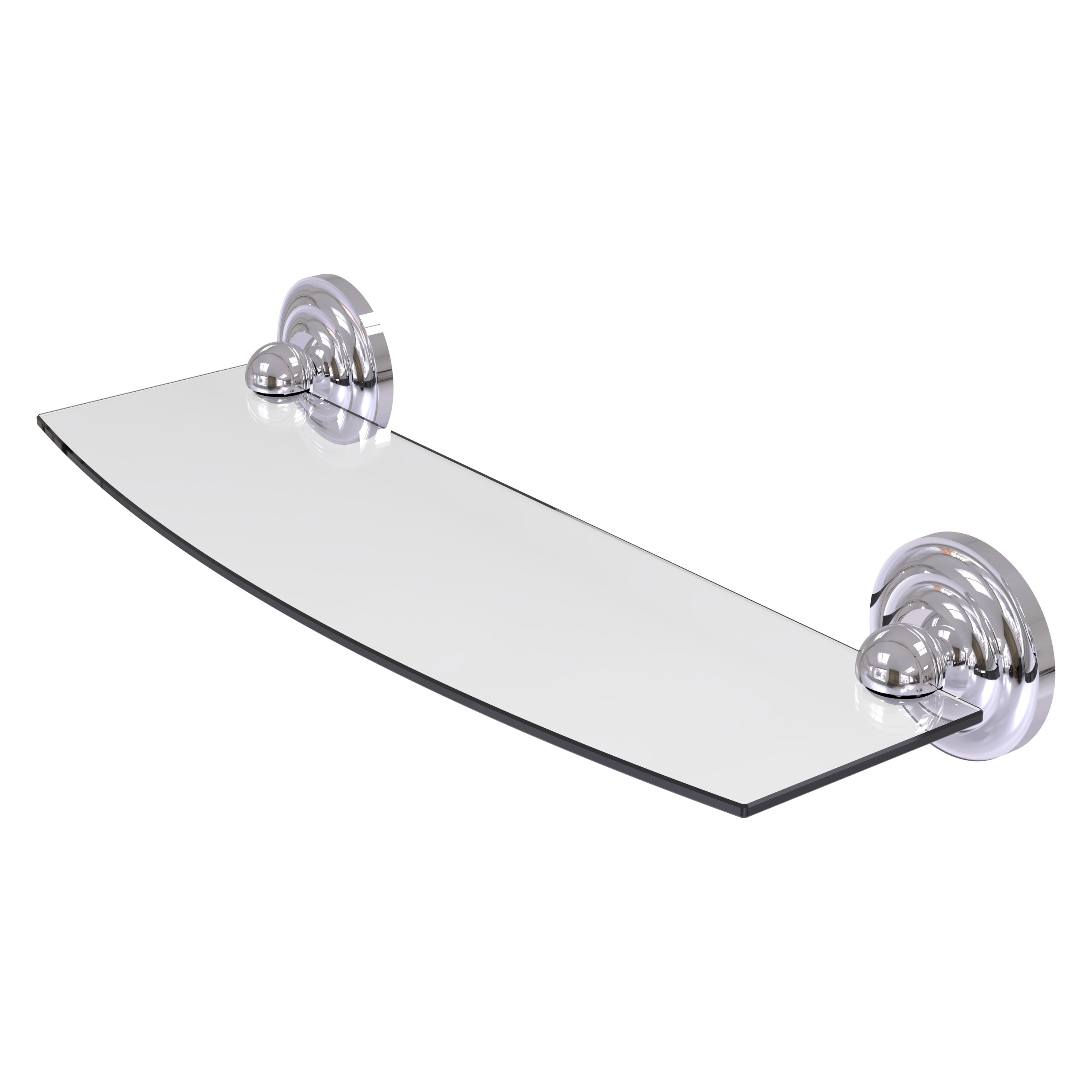 Allied Brass PQN-33/18-PC Prestige Que New Polished Chrome Wall mount Bathroom Shelf ( 18-in x 3-in x 5-in )