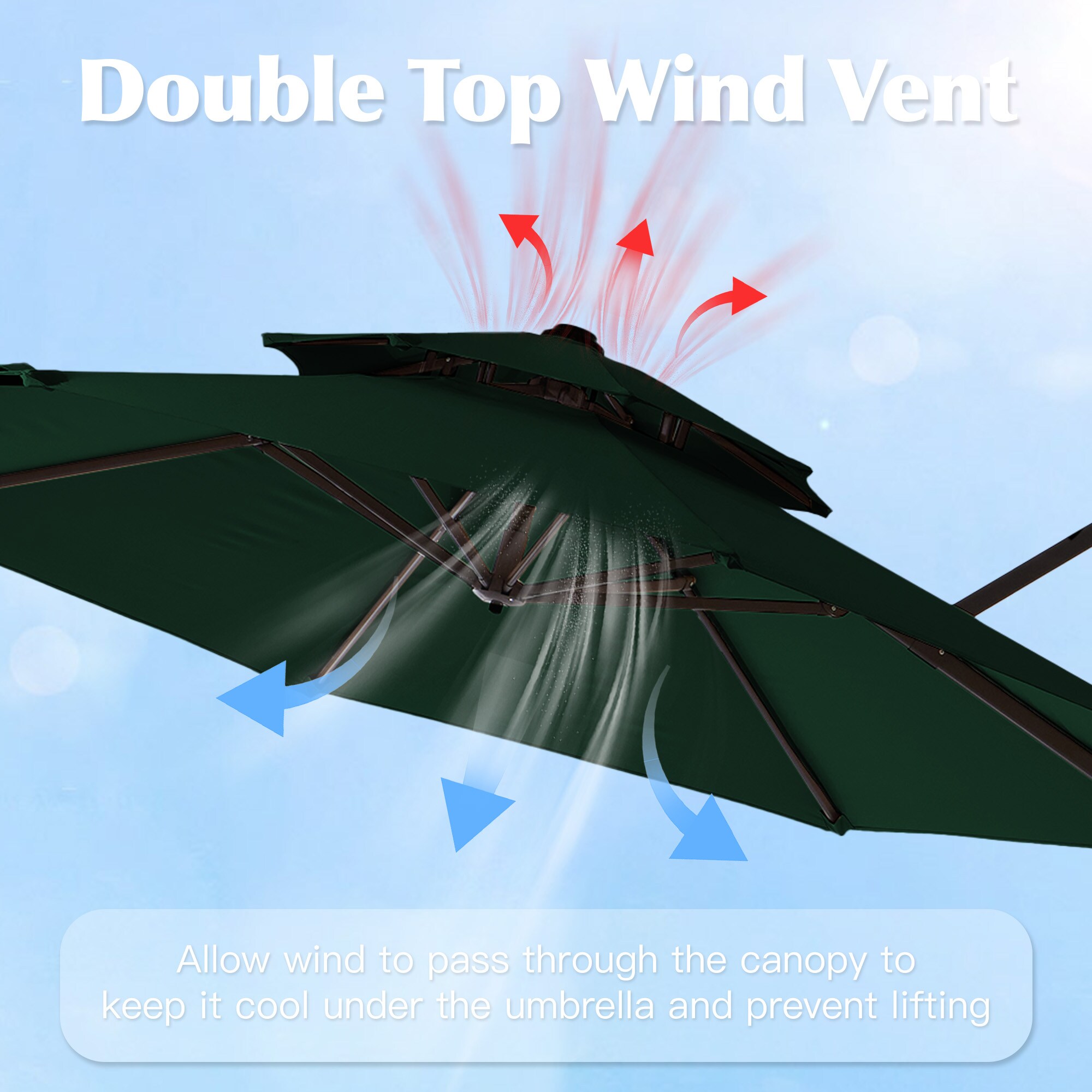 VOUA LWS-10X10-LK-WT+BASE Umbrellas-2 - View #6