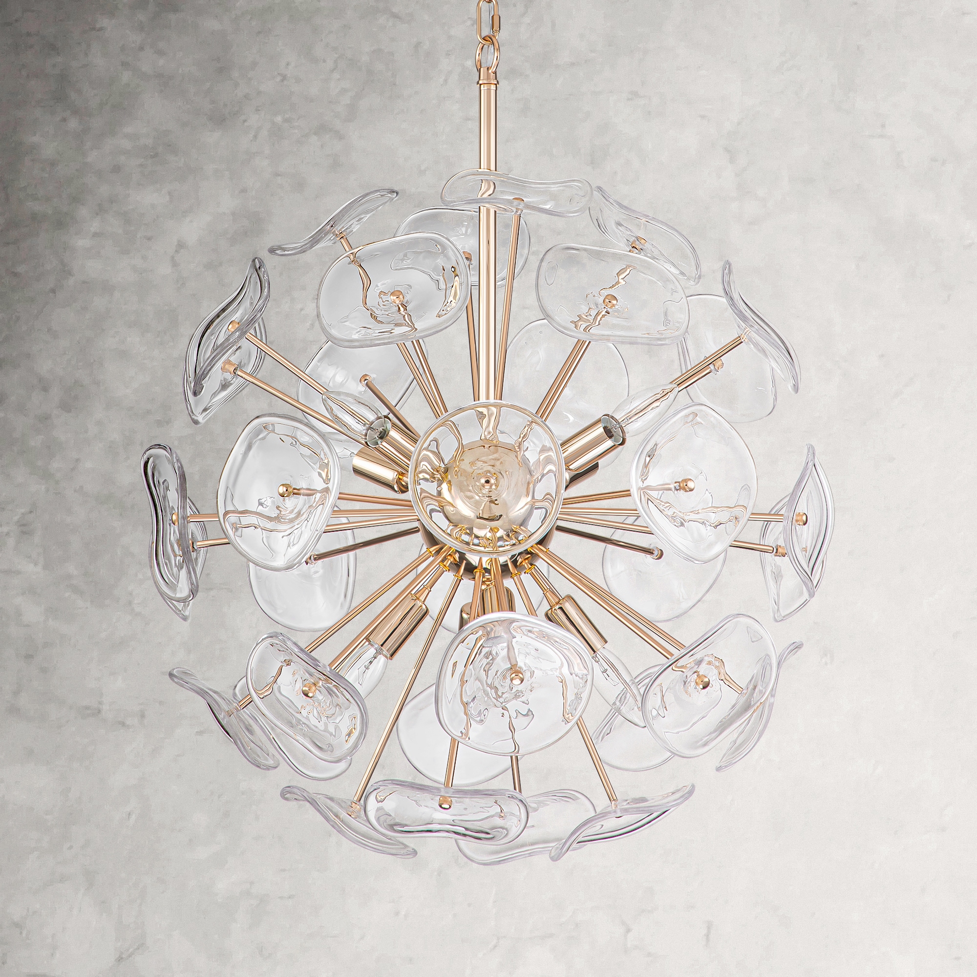 Rennnsan Mia 8 -Light Gold Metal Chandelier