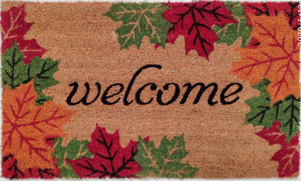  JJ-WG-WLCMLVS 2-ft x 3-ft Multi Coir Rectangular Indoor Decorative Welcome Door Mat