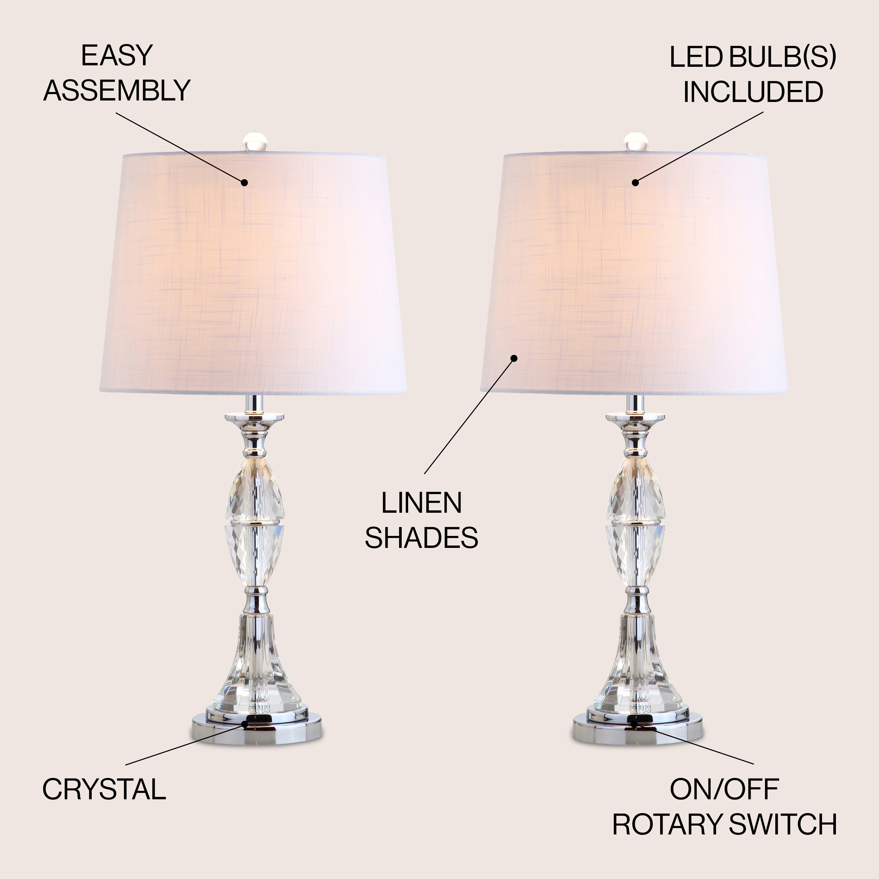 JONATHAN  Y JYL2041A-SET2 Table-Lamps - View #3