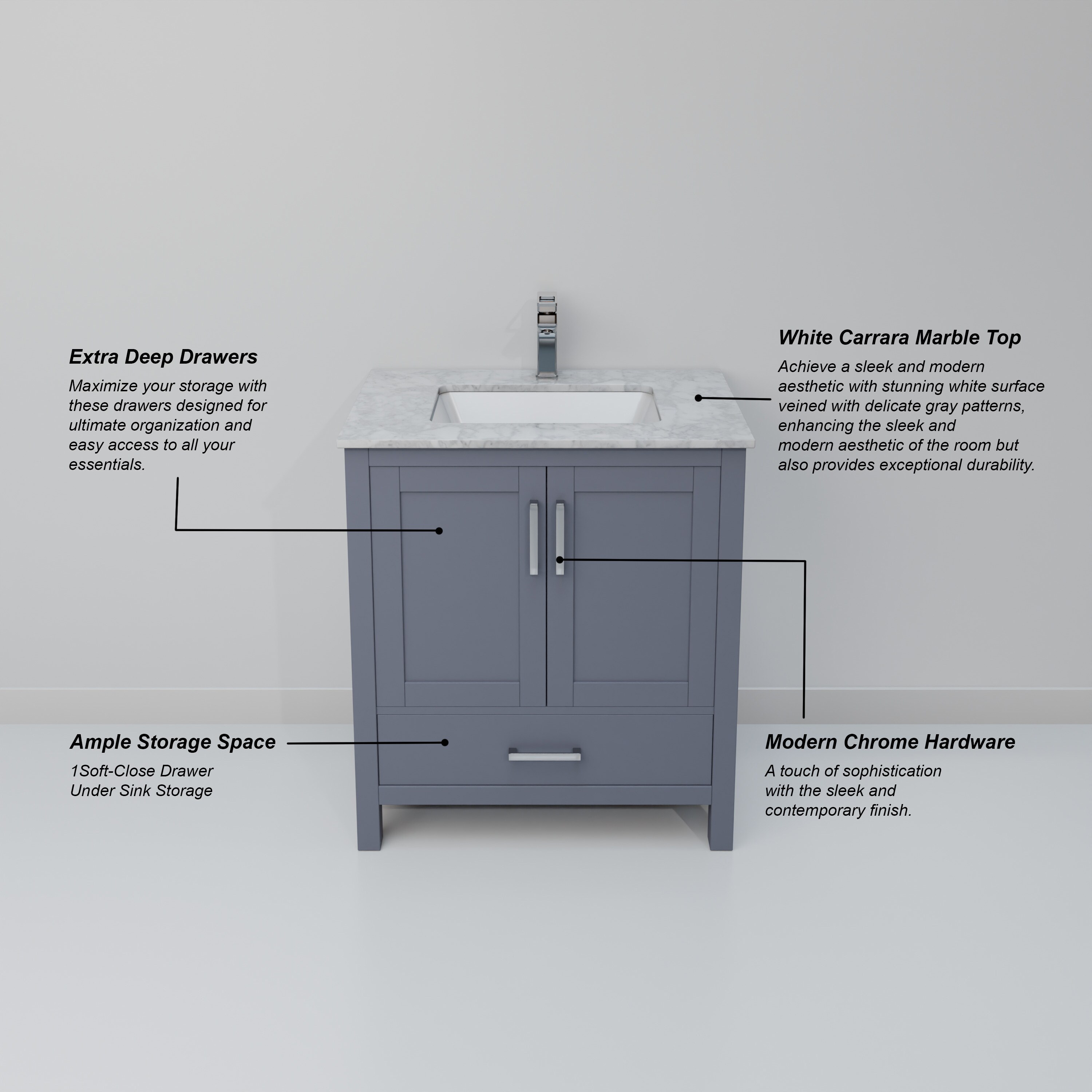 Lexora LJ342230SBDS000 Bath-Vanity-Combo - View #9