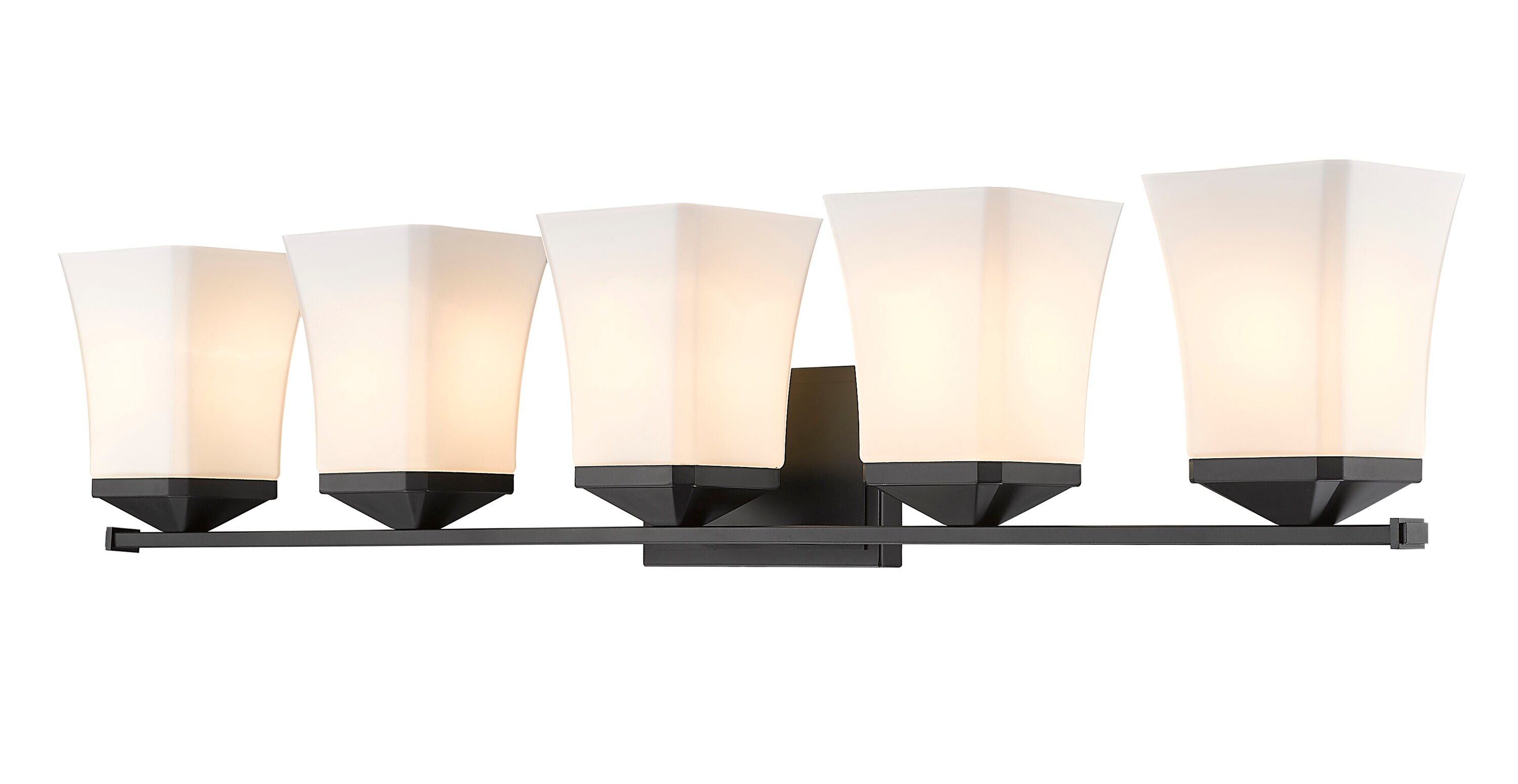 Z-Lite 1939-5V-MB Darcy 38-in 5 -Light Matte Black Farmhouse Vanity light