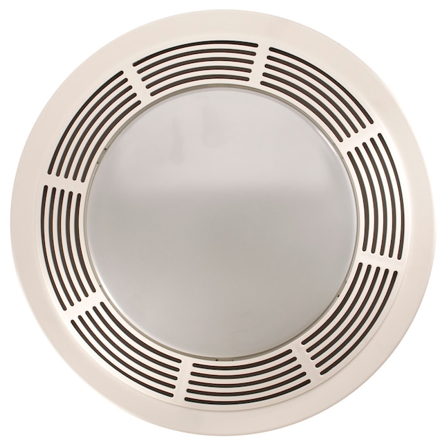 Nutone 3 5 Sone 100 Cfm Polymeric White Lighted Bathroom Fan In The Fans Heaters Department At Com - Nutone Ceiling Bathroom Exhaust Fan With Light