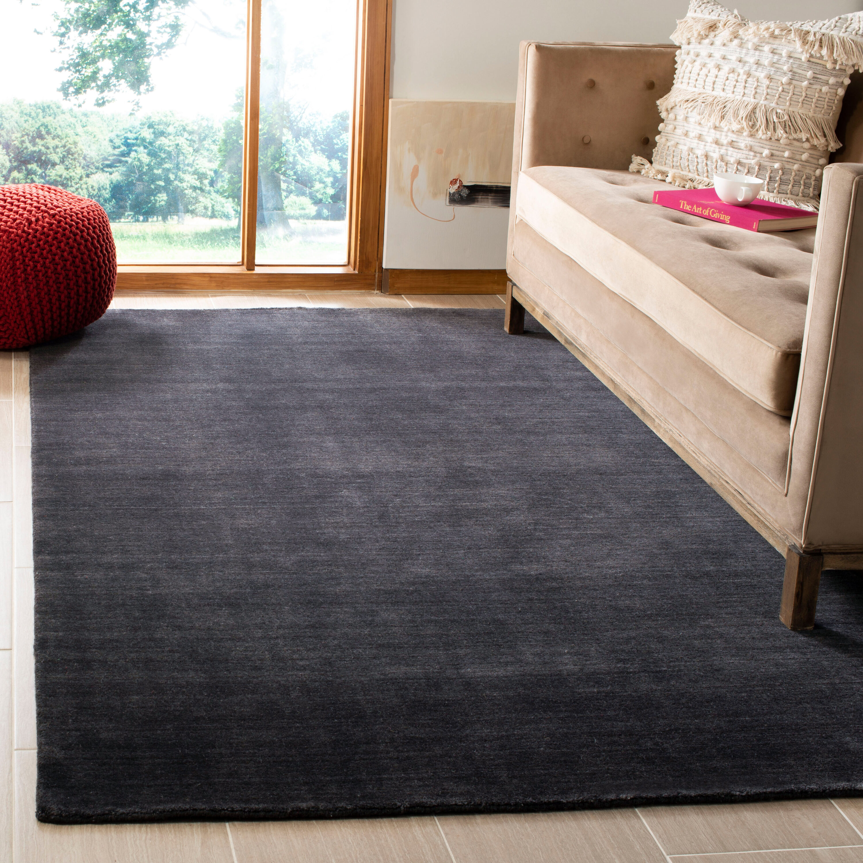  Himalaya 820 Black Solid / Tonal 5ft x 8ft Medium Rectangle Rug