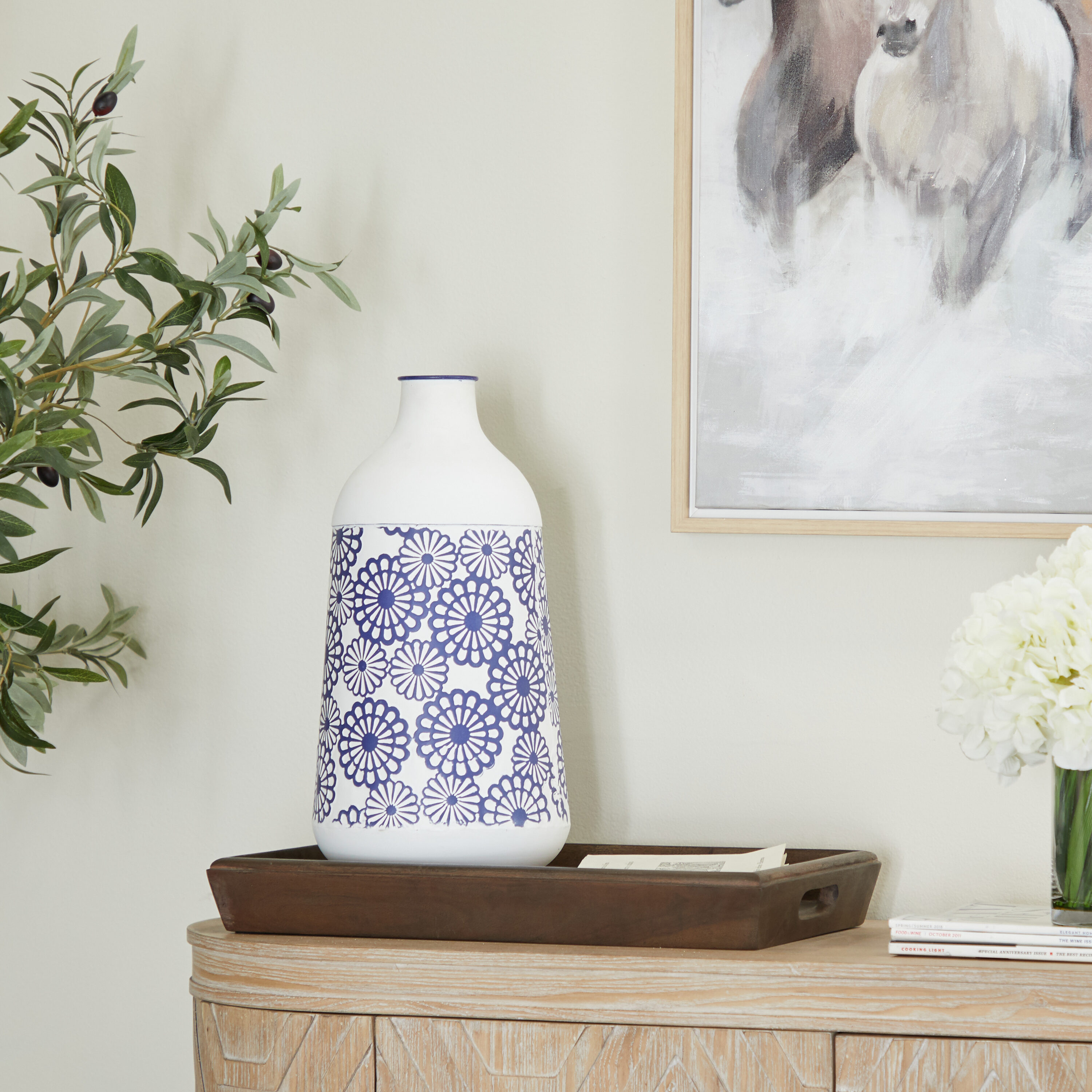 Grayson Lane 58724 Blue Iron Country Vase