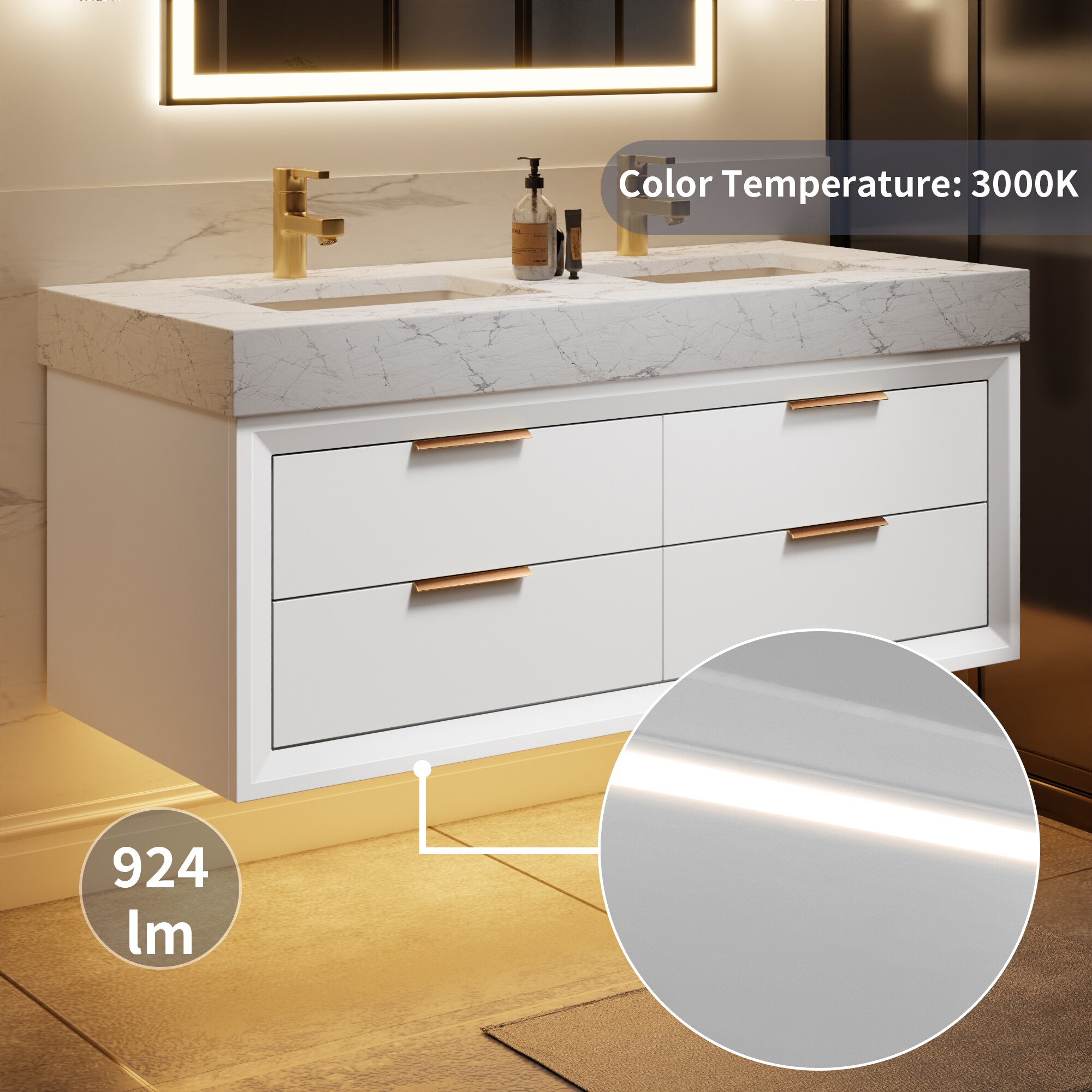 ExBrite XB4821V10DWH Bath-Vanity-Combo - View #3