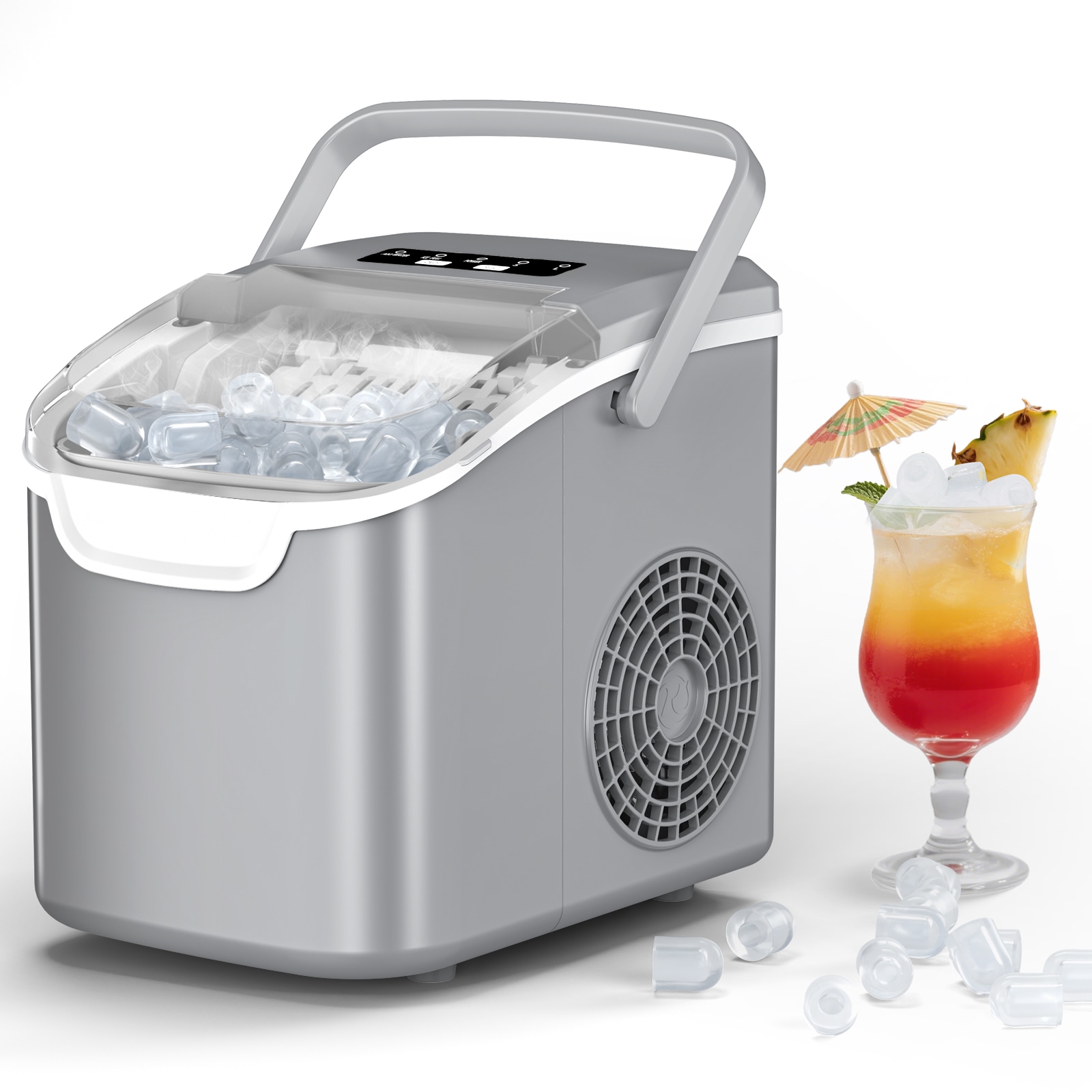 Antarctic Star 58012RIM0-GREY 26-lb Ice Per day Bullet Ice Maker ( Grey )