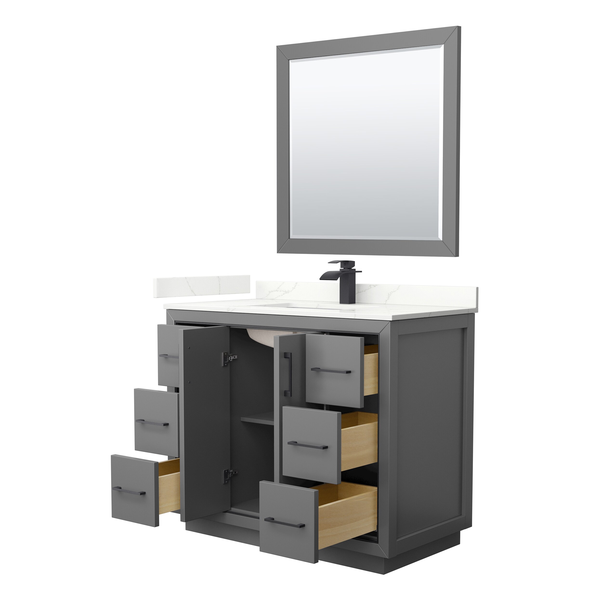 Wyndham Collection WCF111142SGBGTUNSM34 Bath-Vanity-Combo - View #2