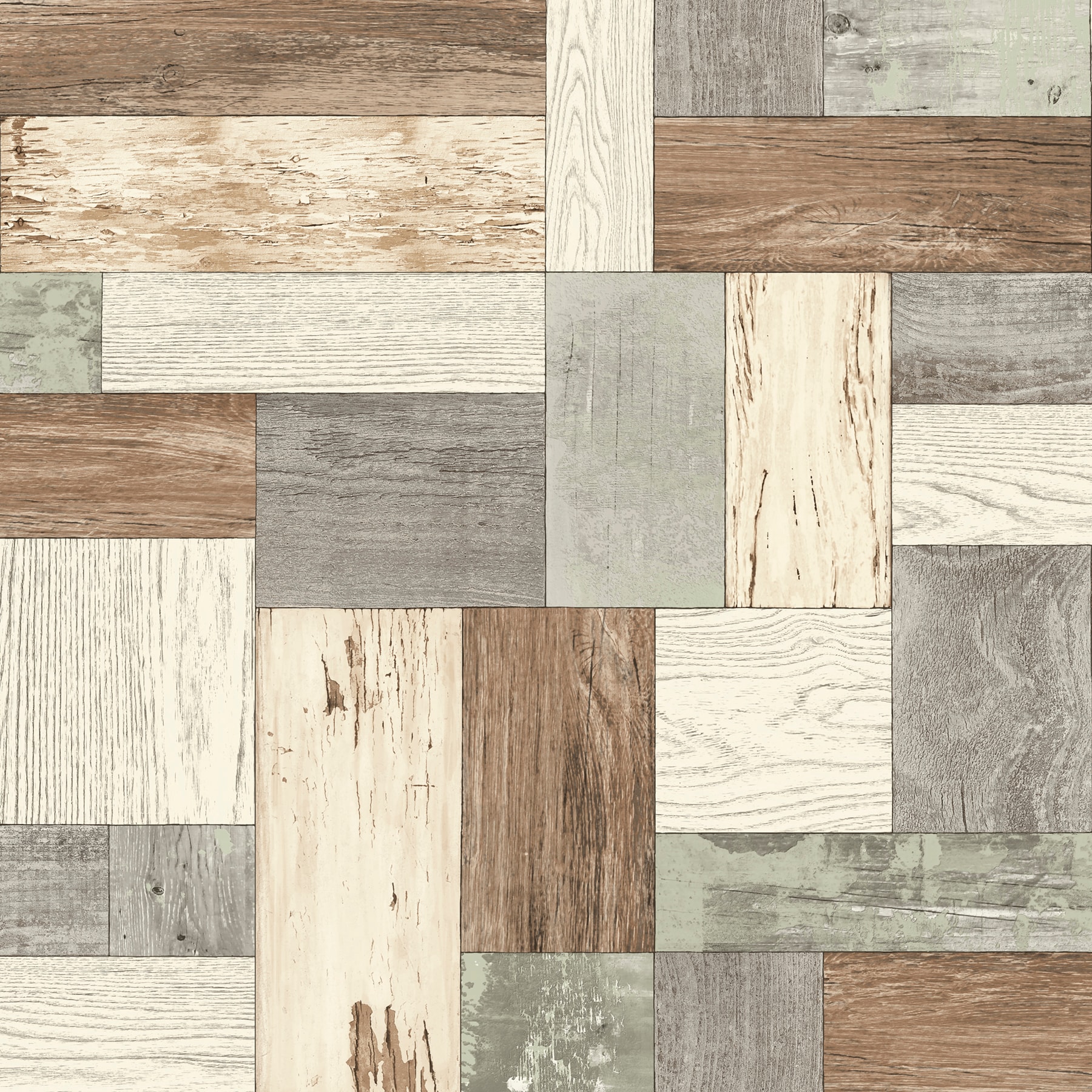 A-Street Prints 2922-25385 Trilogy 56.4-Sq. Feet White Non-woven Wood Unpasted Wallpaper
