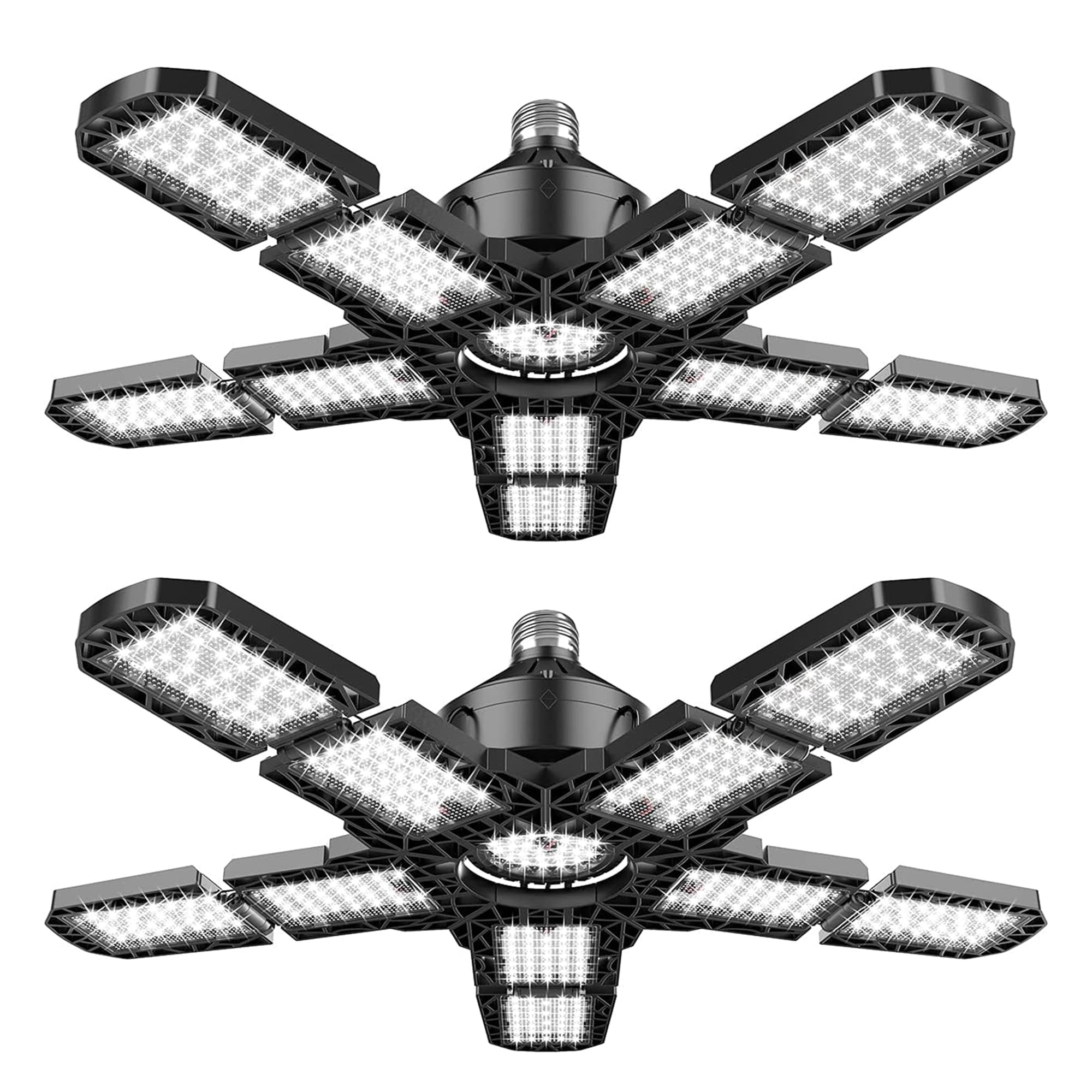 DORESshop 17.1 in 180W Deformable LED Garage Light with 5 Adjustable Panels 6500K Ultra Bright Shop Light for Workshop 2 Pack