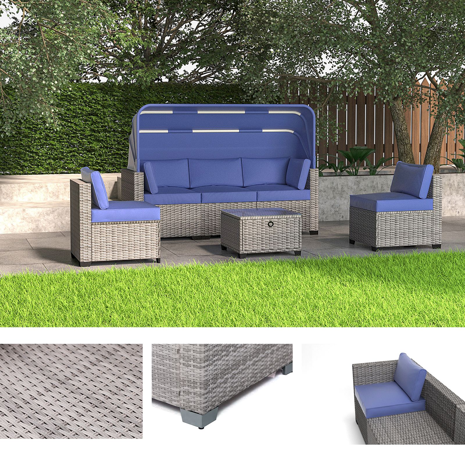 Forclover MONLDS07GY Patio-Conversation-Sets - View #4