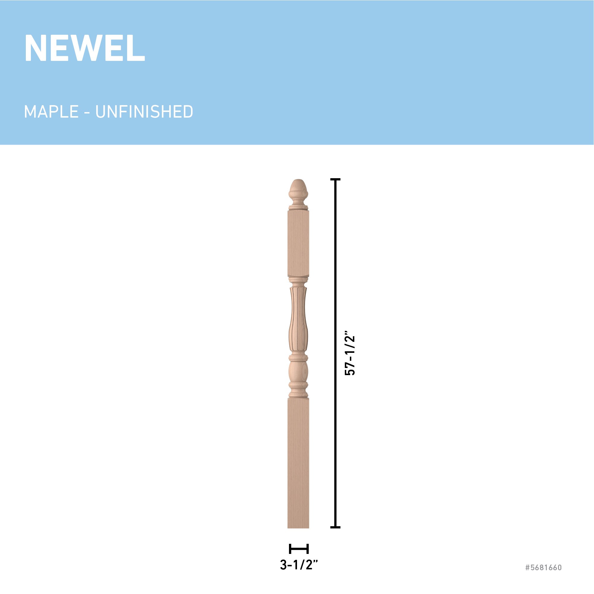 L.J. Smith Stair Systems LJF-3345-M Interior-Stairpart-Newel-Posts - View #3