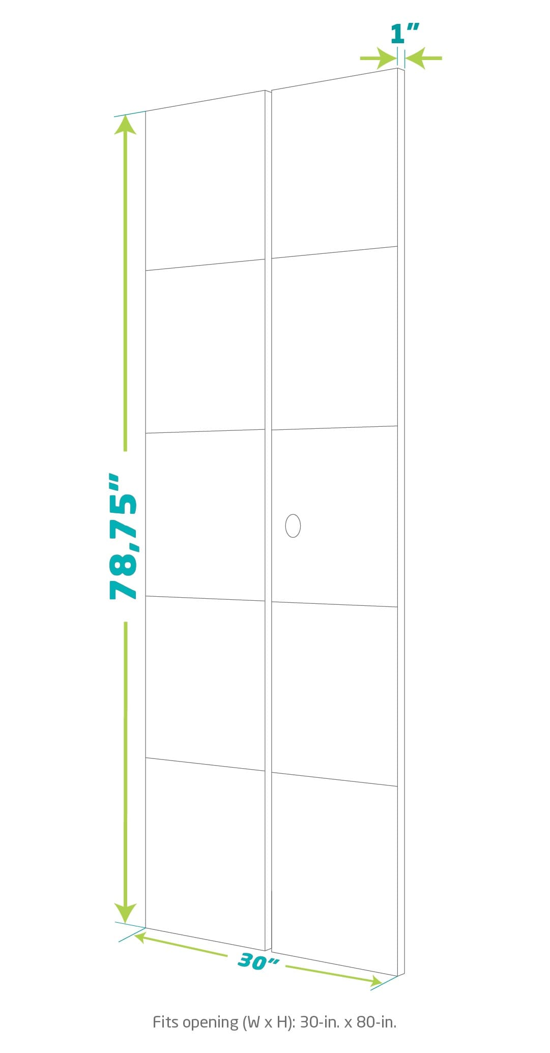EightDoors 131288019803025G Bifold-Sliding-Closet-Doors - View #4