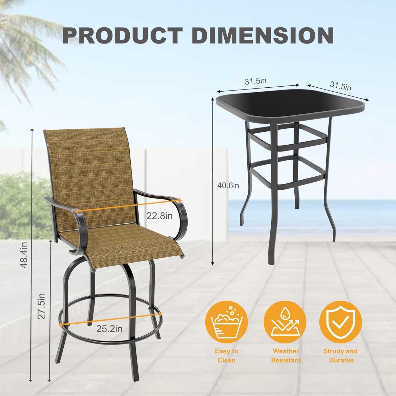Qeetex LHF-HW-VAM-33P8SXA9 Patio-Conversation-Sets - View #2