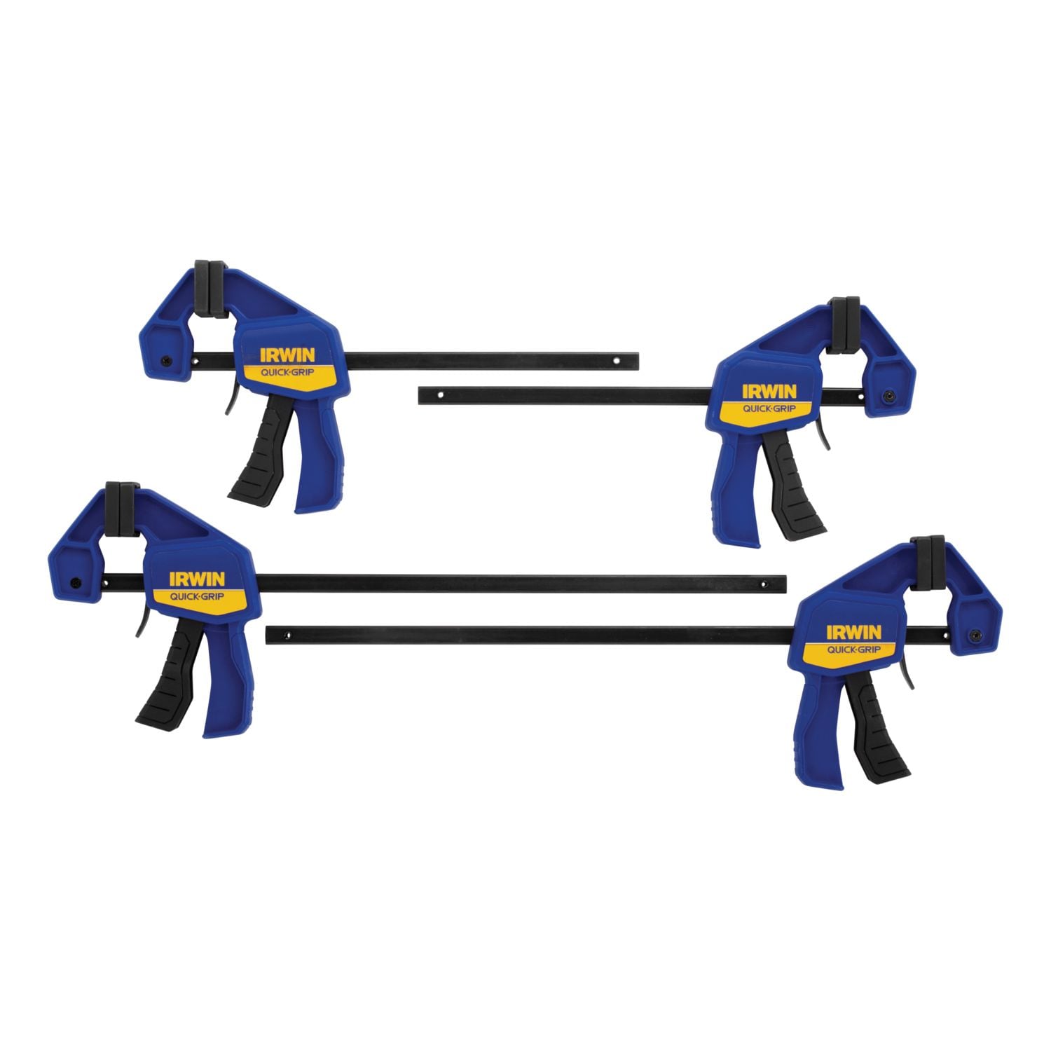 IRWIN 1964748Z QUICK-GRIP 4 -Pack Assorted Mini One Handed 140-lb Bar Clamp
